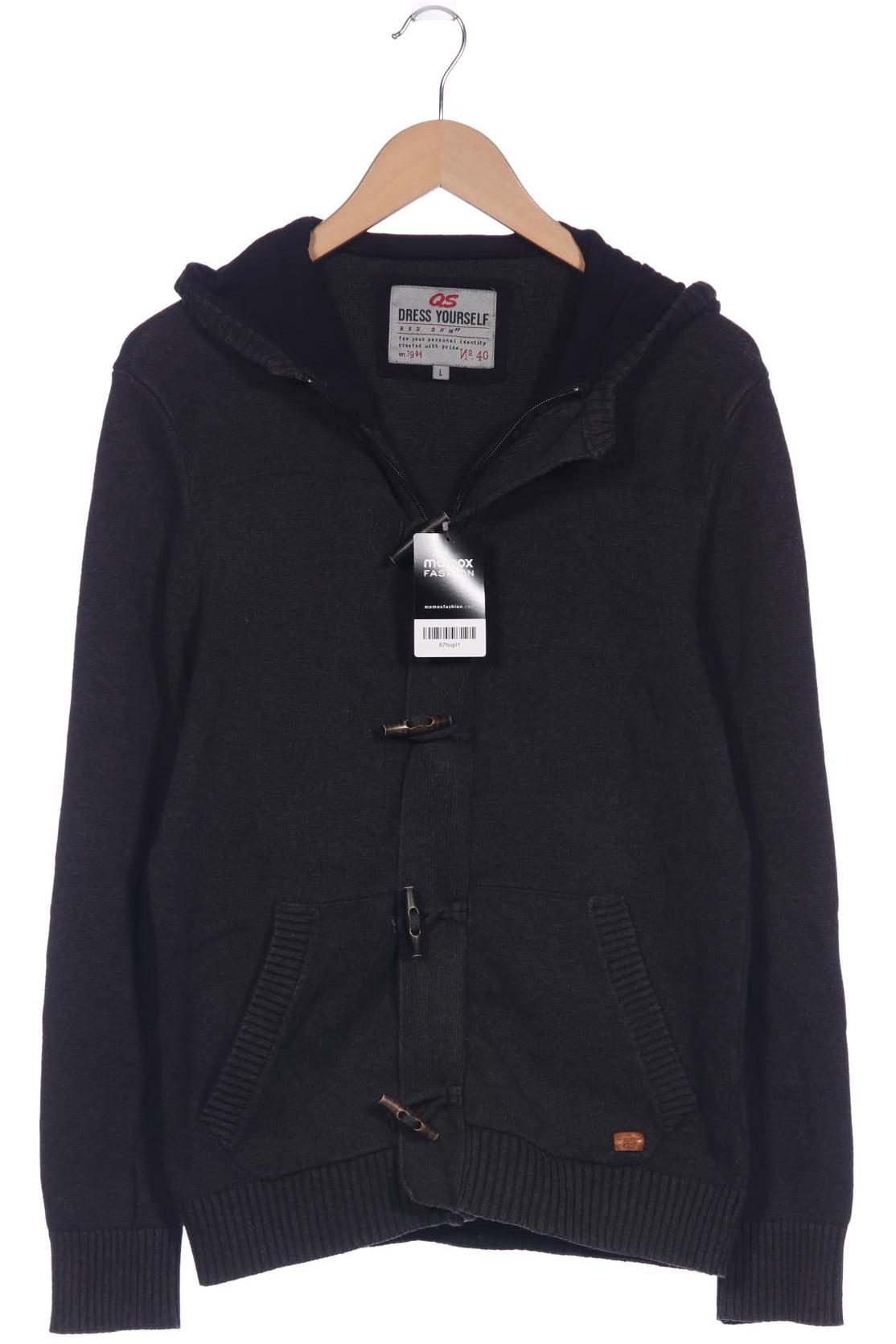 

QS by s.Oliver Herren Strickjacke, grau, Gr. 52