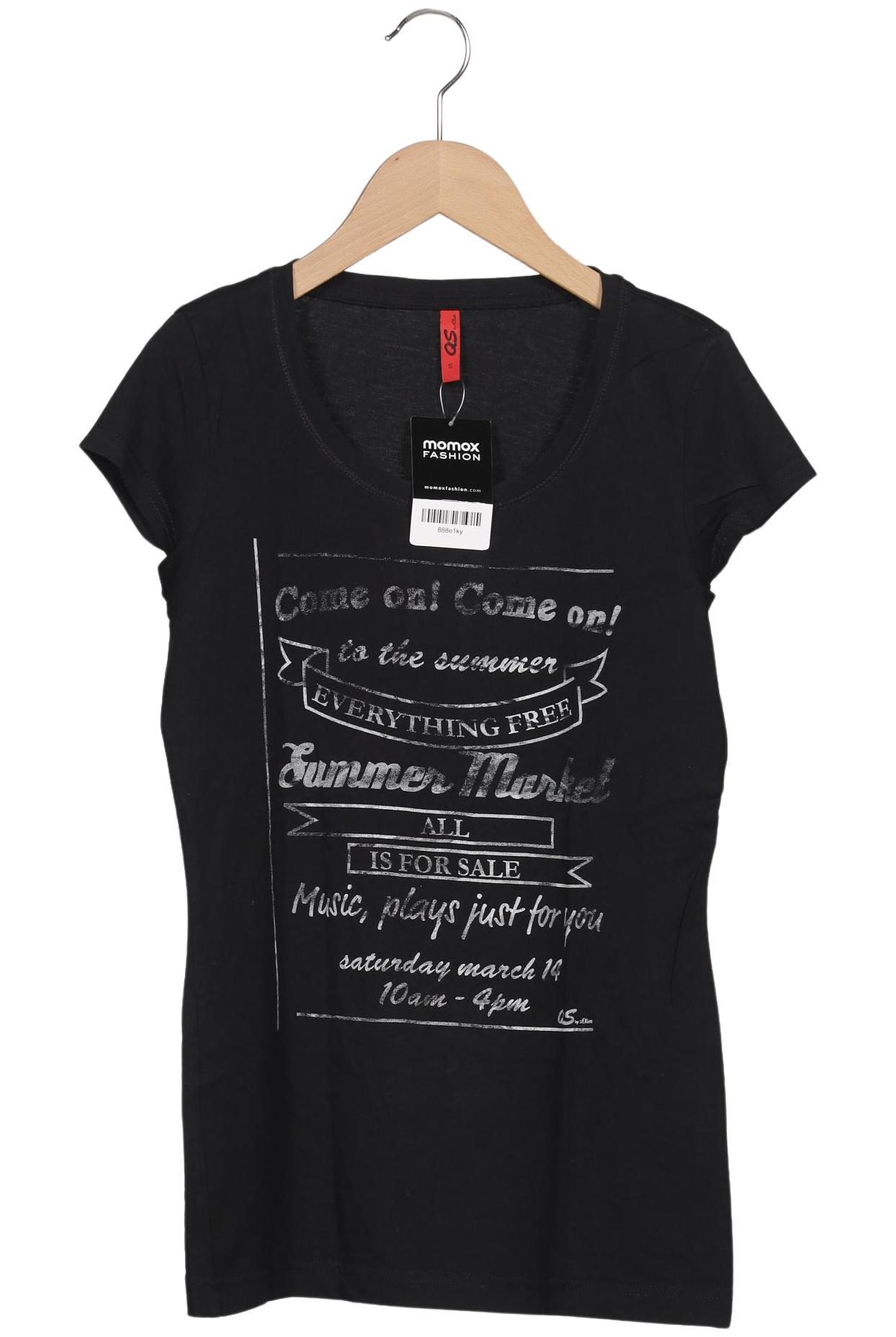 

QS by s.Oliver Damen T-Shirt, schwarz, Gr. 36