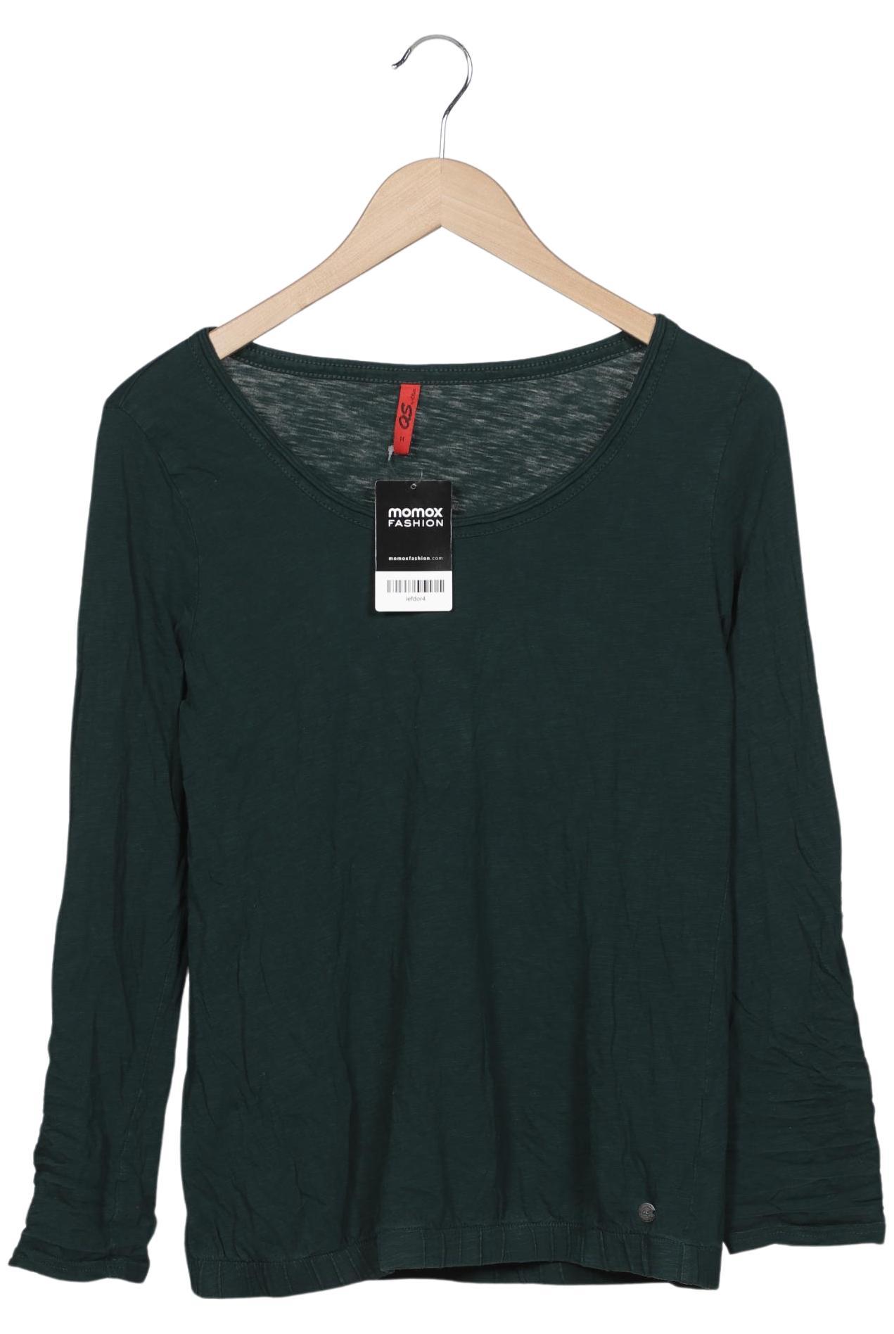 

QS by s.Oliver Damen Langarmshirt, grün, Gr. 38