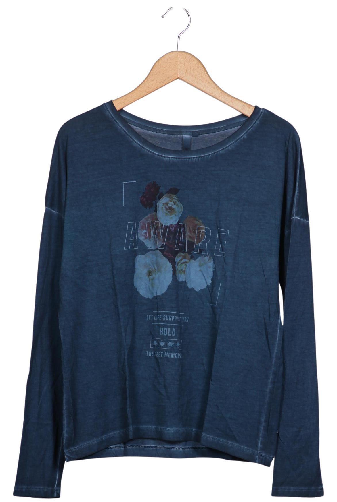 

QS by s.Oliver Damen Langarmshirt, marineblau, Gr. 38