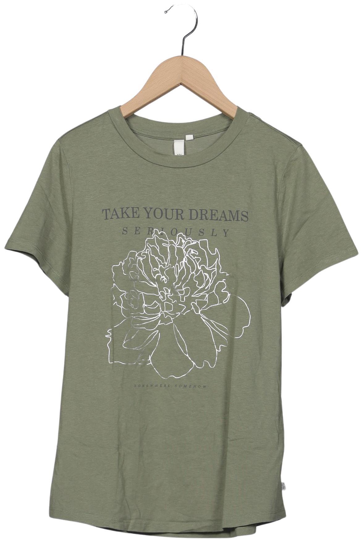 

QS by s.Oliver Damen T-Shirt, grün, Gr. 38