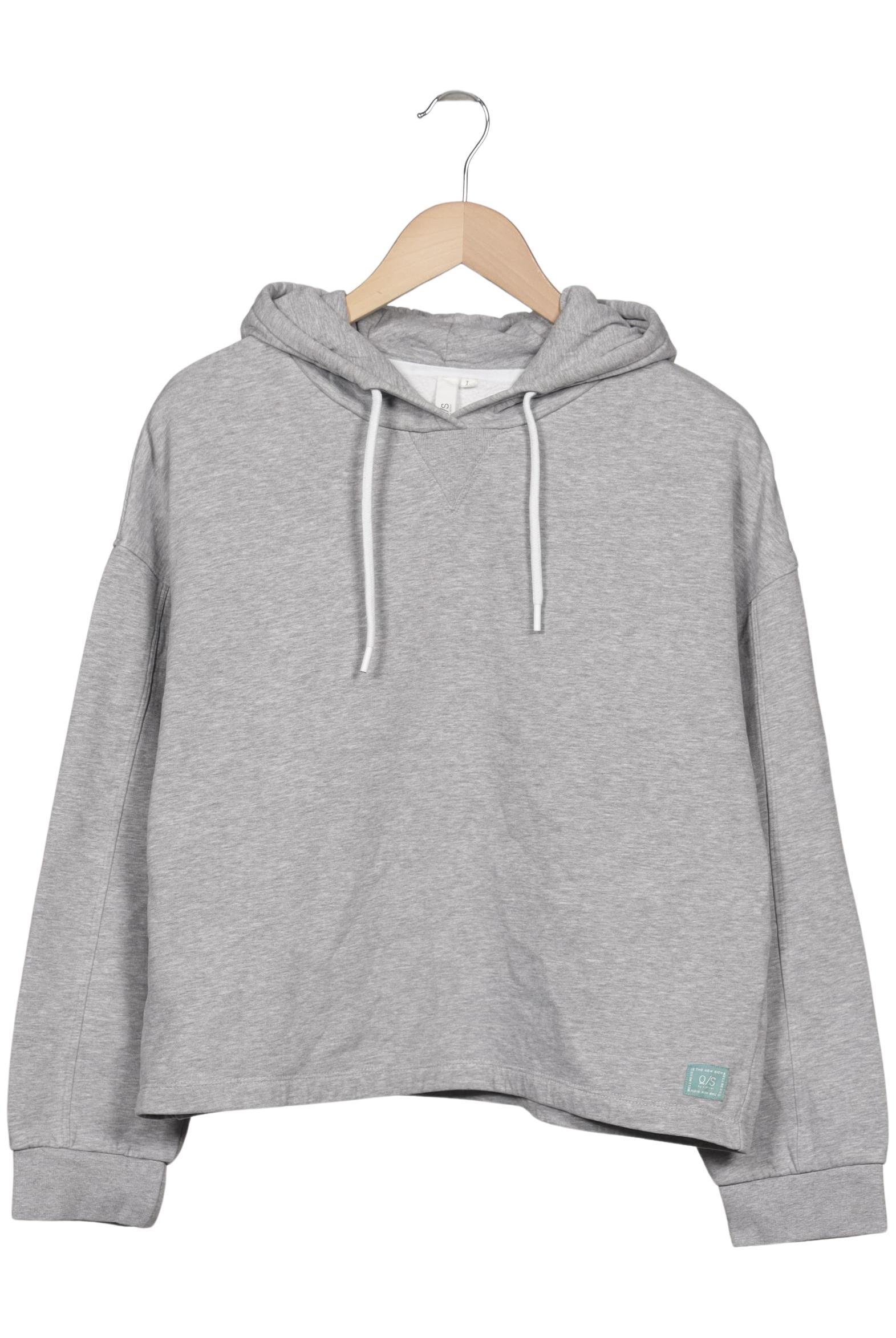 

QS by s.Oliver Damen Kapuzenpullover, grau, Gr. 42