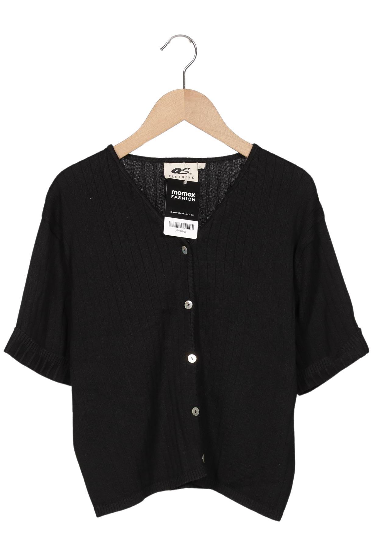 

QS by s.Oliver Damen Strickjacke, schwarz, Gr. 42