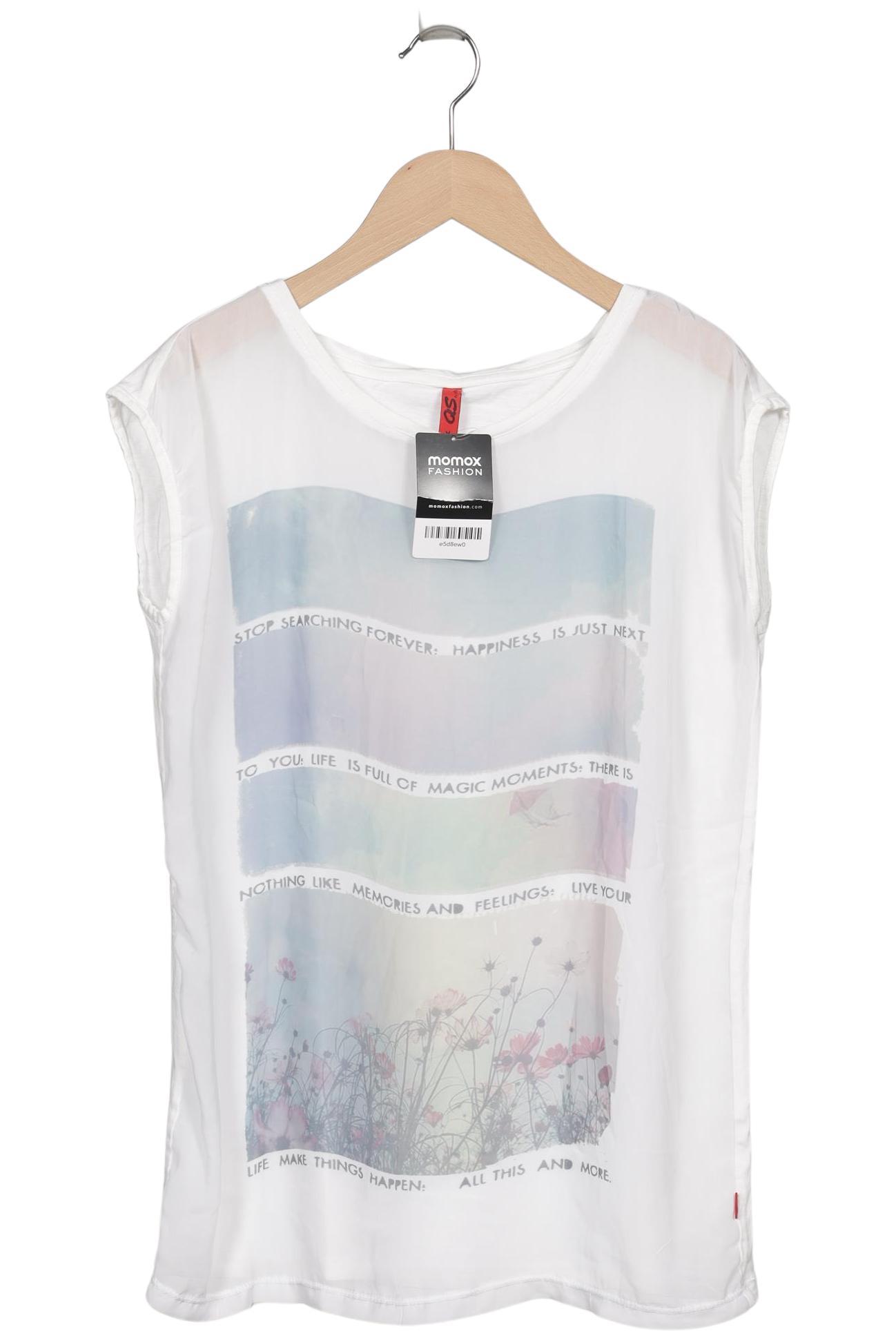 

QS by s.Oliver Damen T-Shirt, weiß, Gr. 38