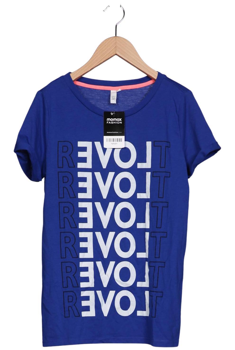 

QS by s.Oliver Damen T-Shirt, marineblau, Gr. 38