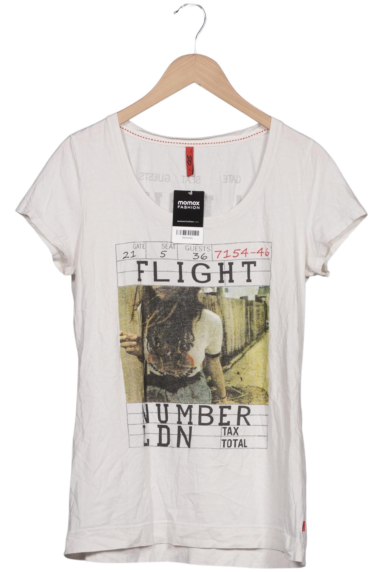 

QS by s.Oliver Damen T-Shirt, weiß, Gr. 44