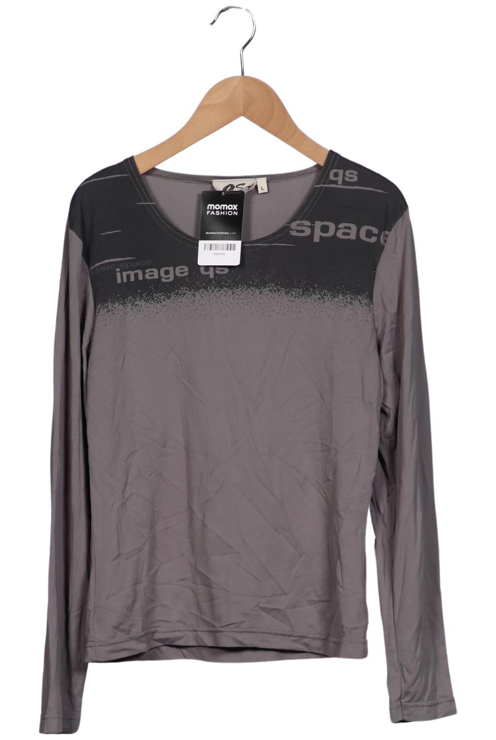 

QS by s.Oliver Damen Langarmshirt, grau, Gr. 42