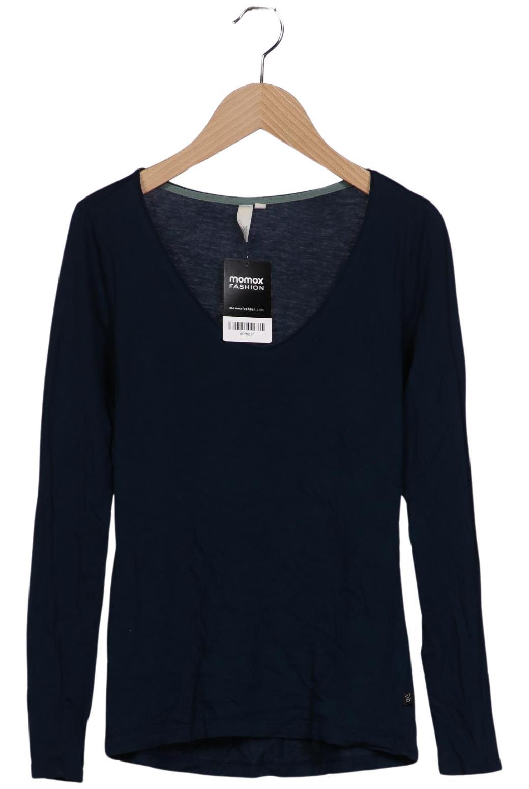 

QS by s.Oliver Damen Langarmshirt, marineblau, Gr. 34