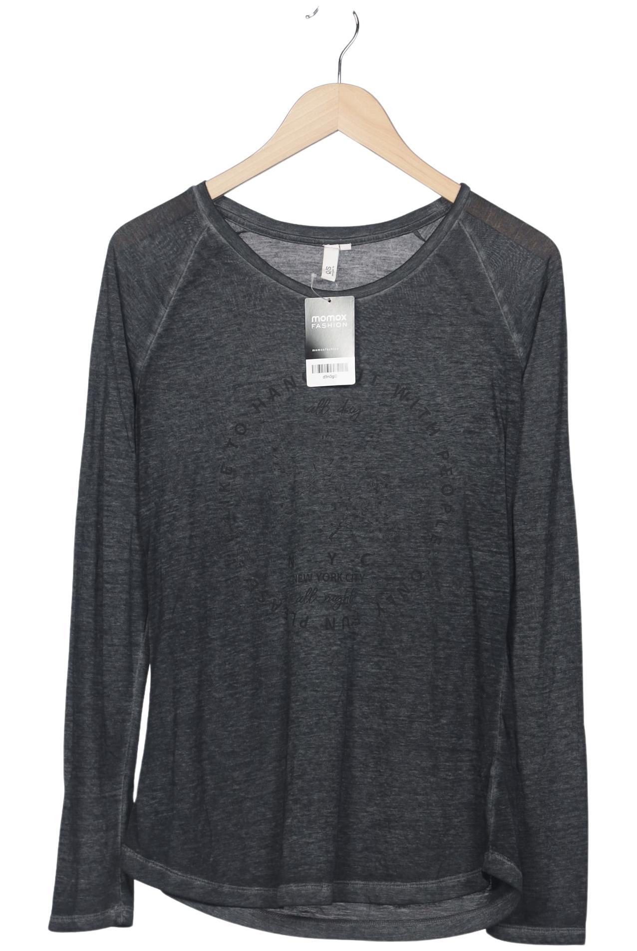 

QS by s.Oliver Damen Langarmshirt, grau, Gr. 42