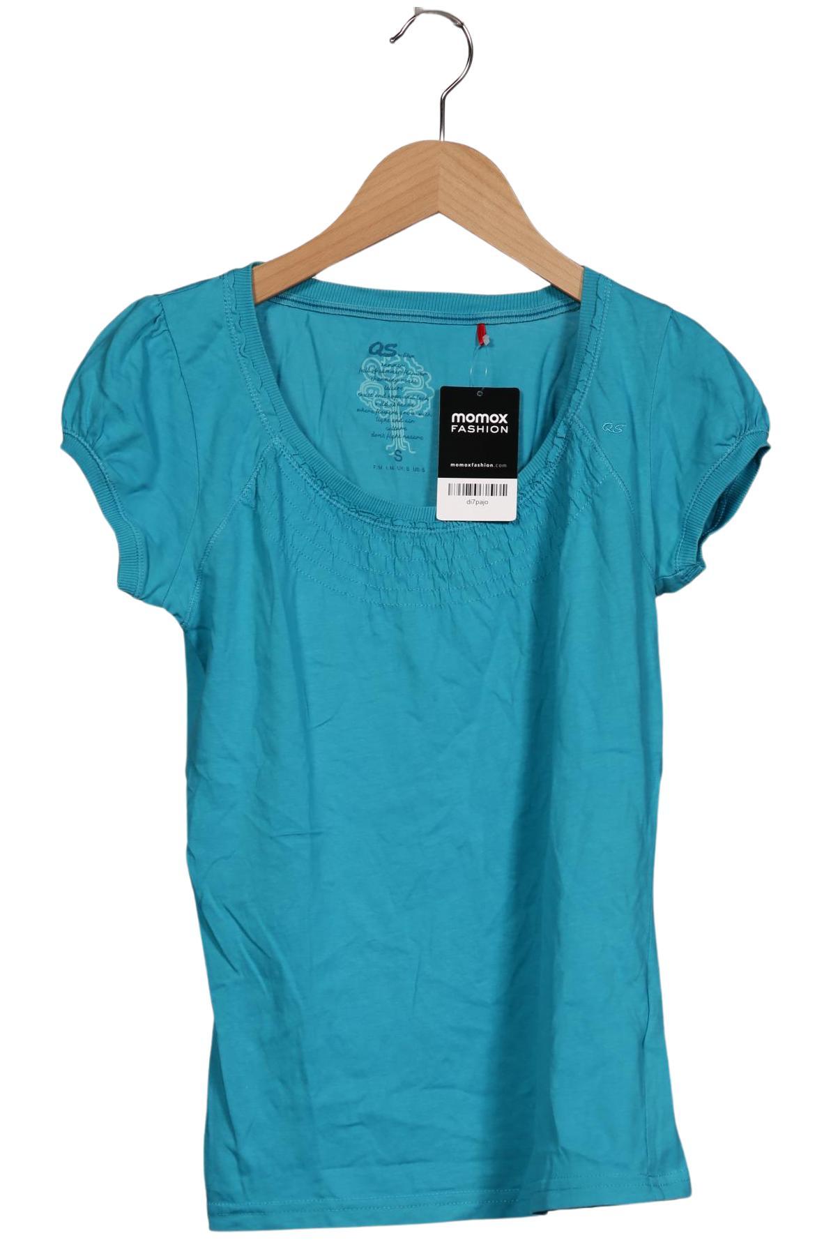 

QS by s.Oliver Damen T-Shirt, blau, Gr. 36