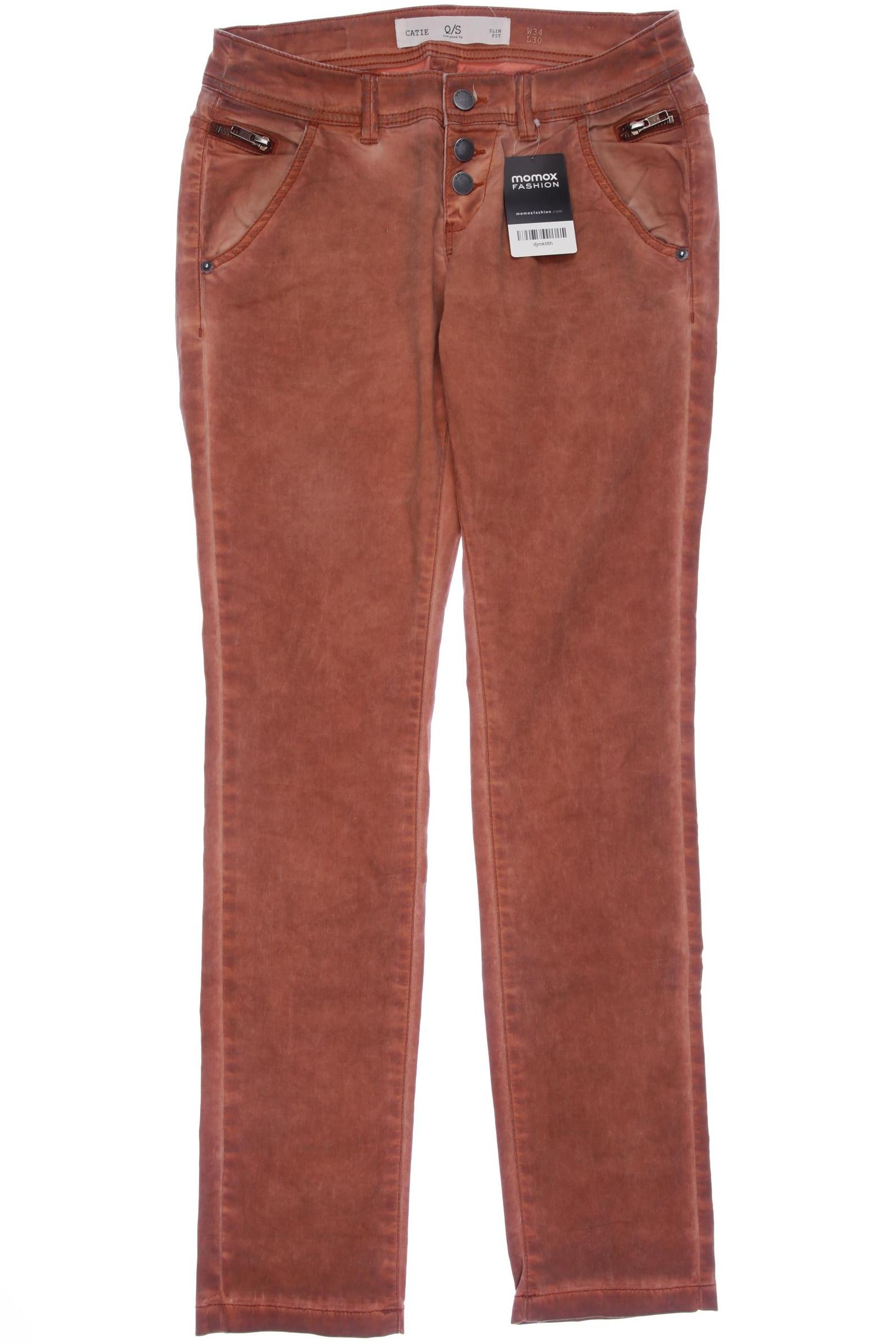 

QS by s.Oliver Damen Stoffhose, orange, Gr. 34