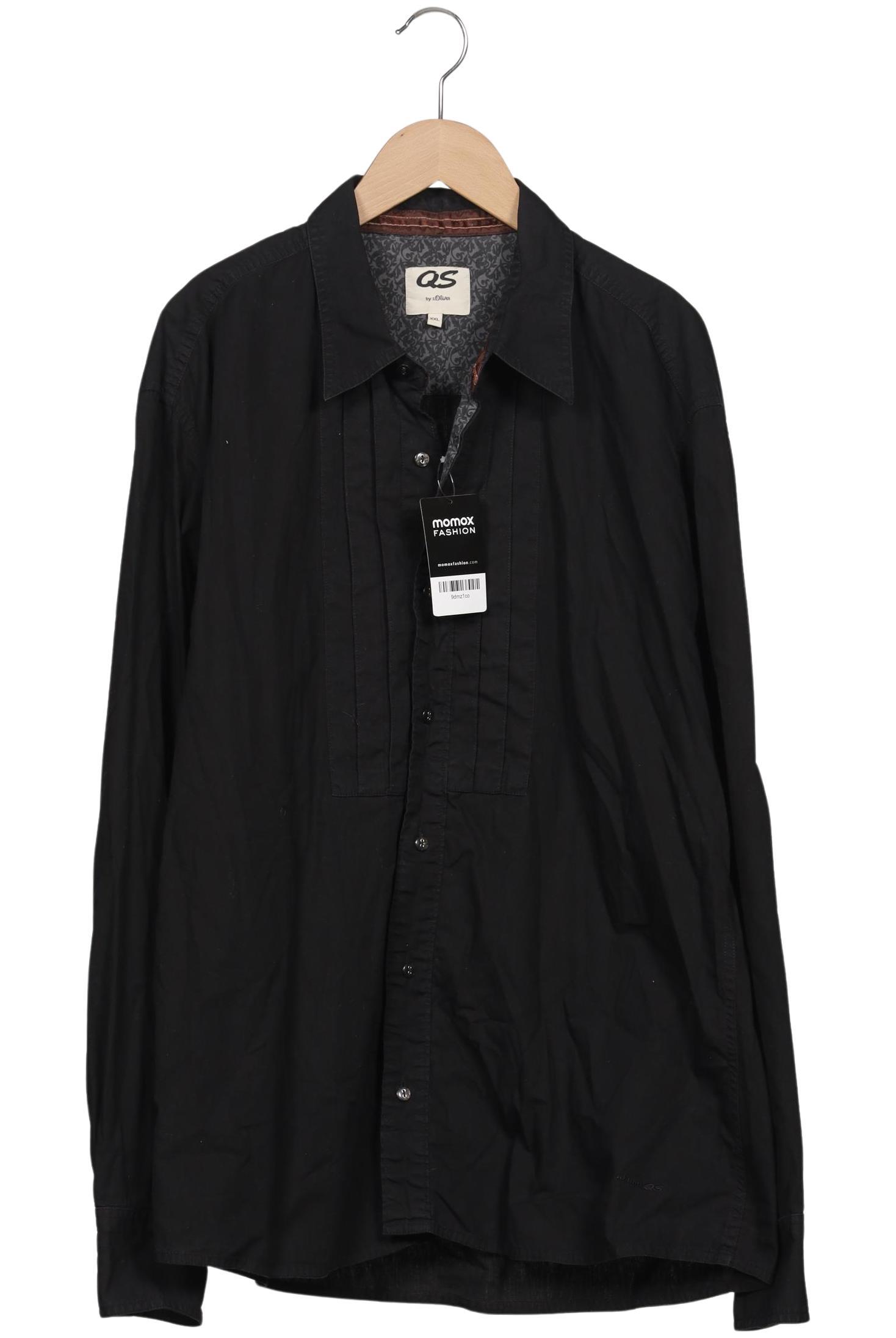 

QS by s.Oliver Herren Hemd, schwarz, Gr. 56