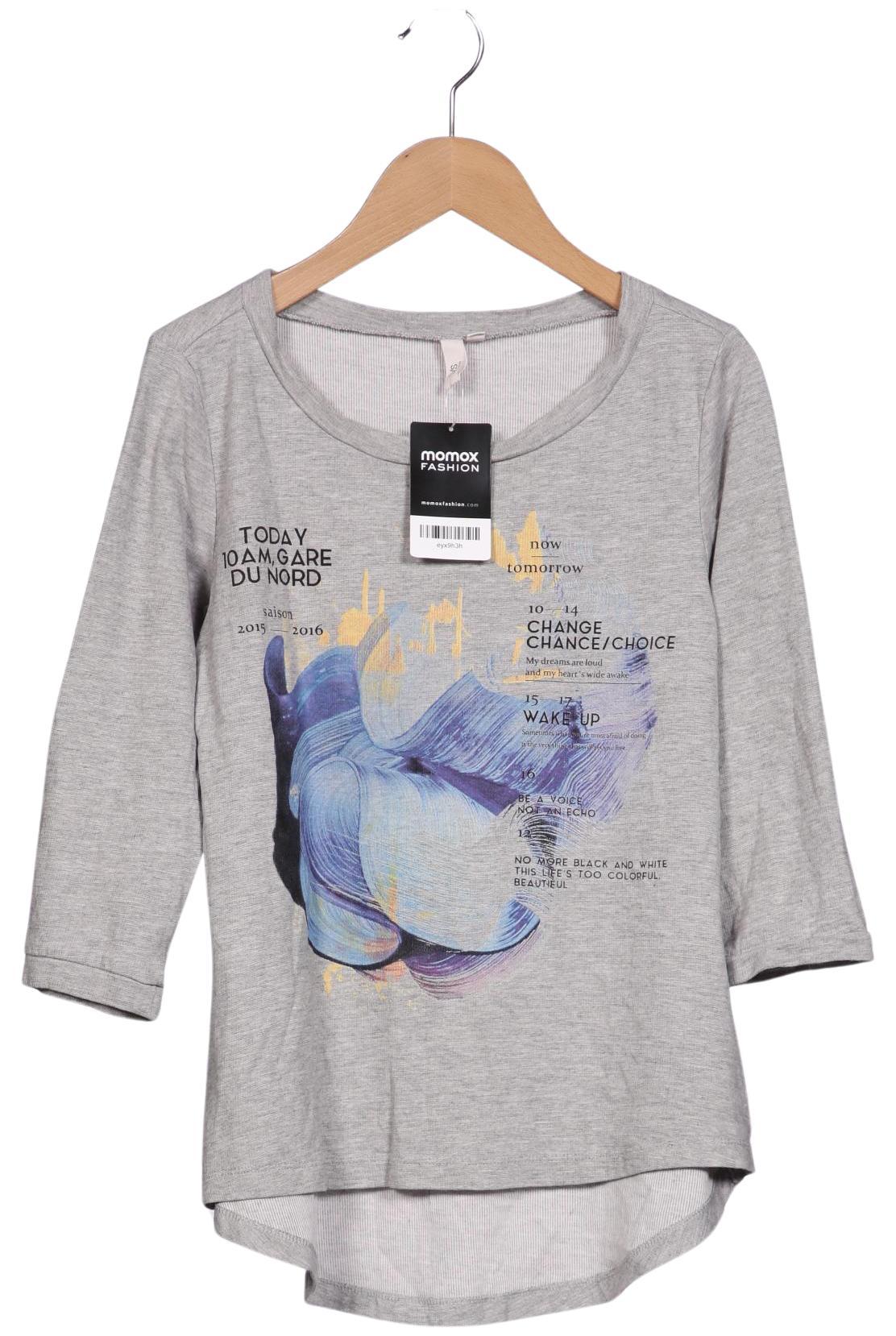 

QS by s.Oliver Damen Langarmshirt, grau, Gr. 34