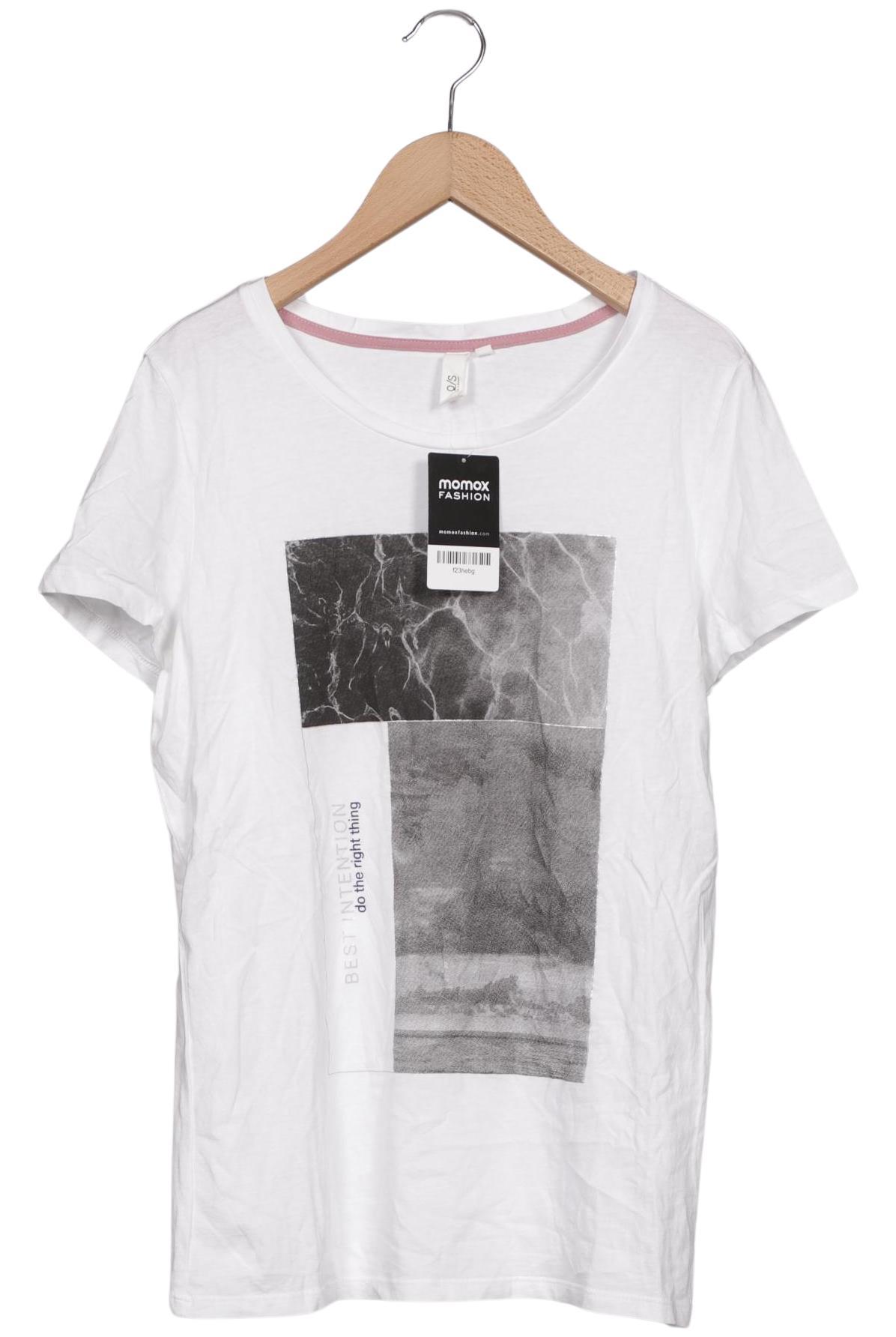

QS by s.Oliver Damen T-Shirt, weiß, Gr. 42