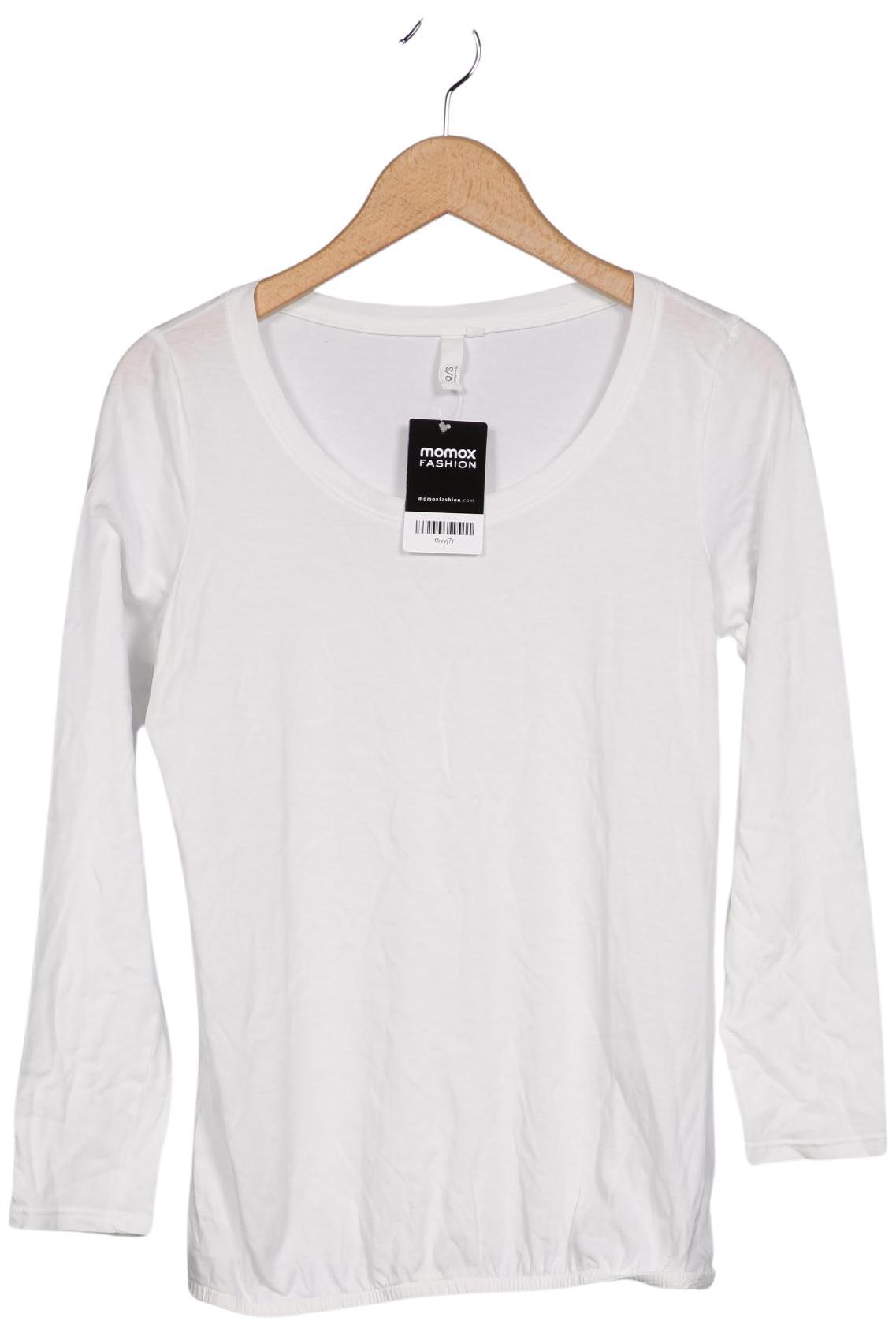 

QS by s.Oliver Damen Langarmshirt, weiß, Gr. 36