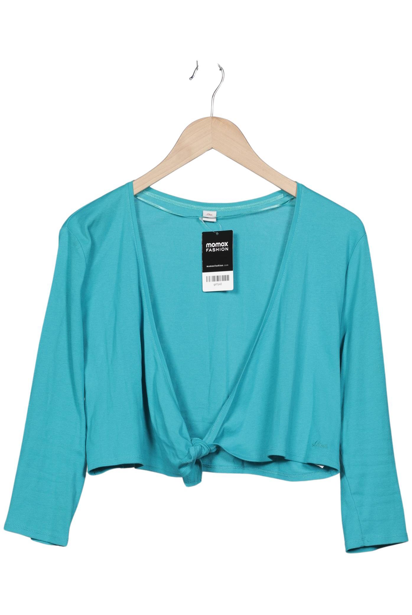 

QS by s.Oliver Damen Strickjacke, türkis, Gr. 44