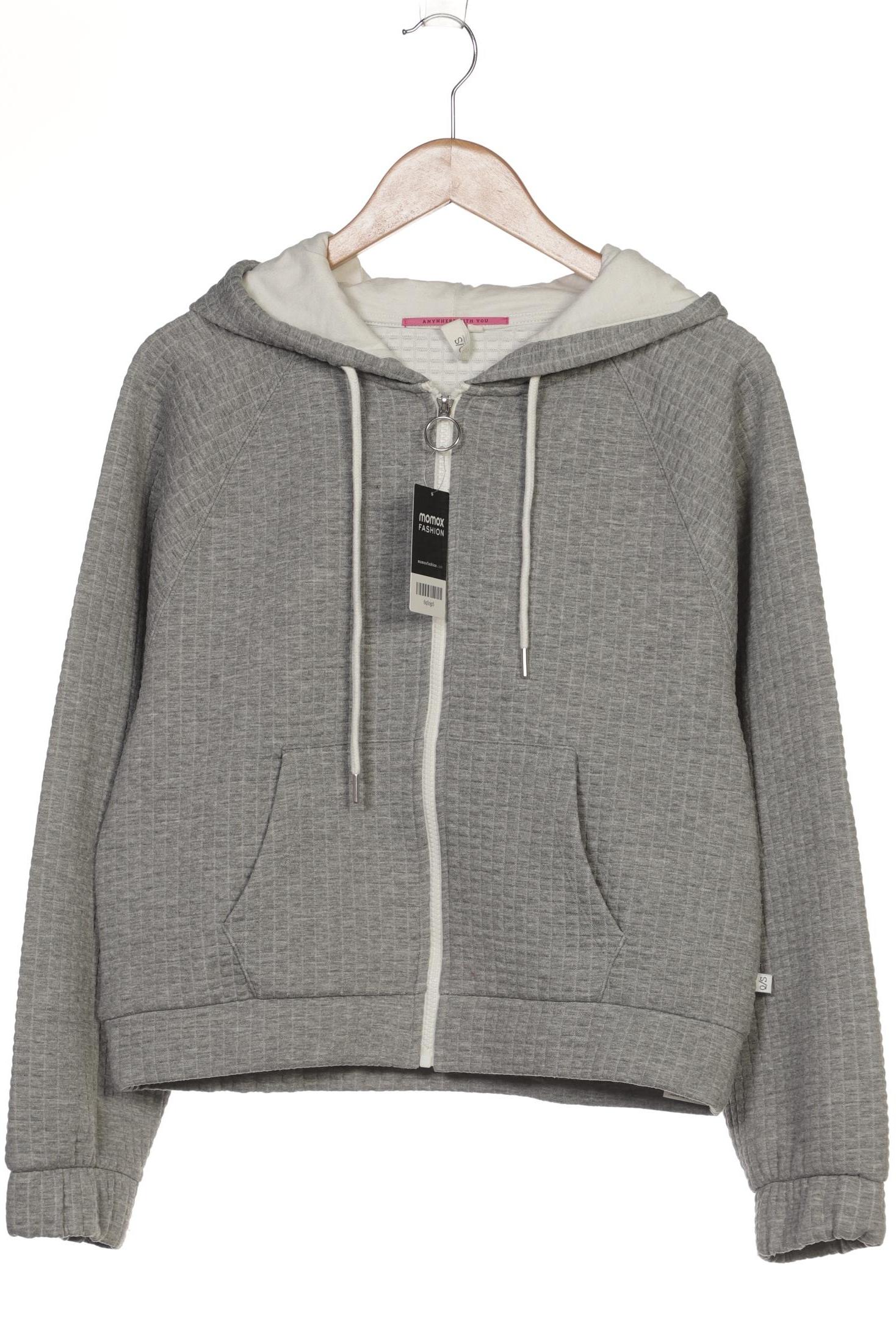 

QS by s.Oliver Damen Kapuzenpullover, grau, Gr. 42