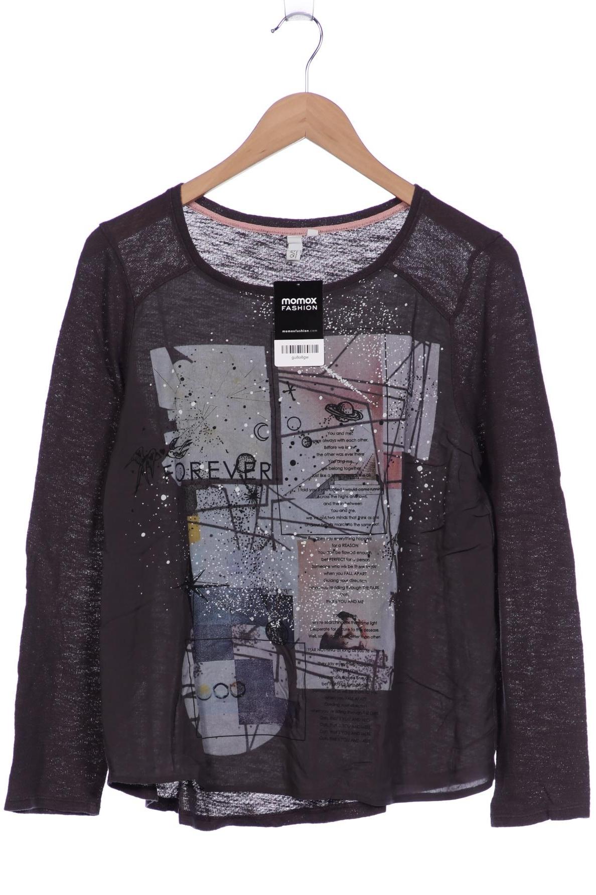 

QS by s.Oliver Damen Langarmshirt, grau, Gr. 38