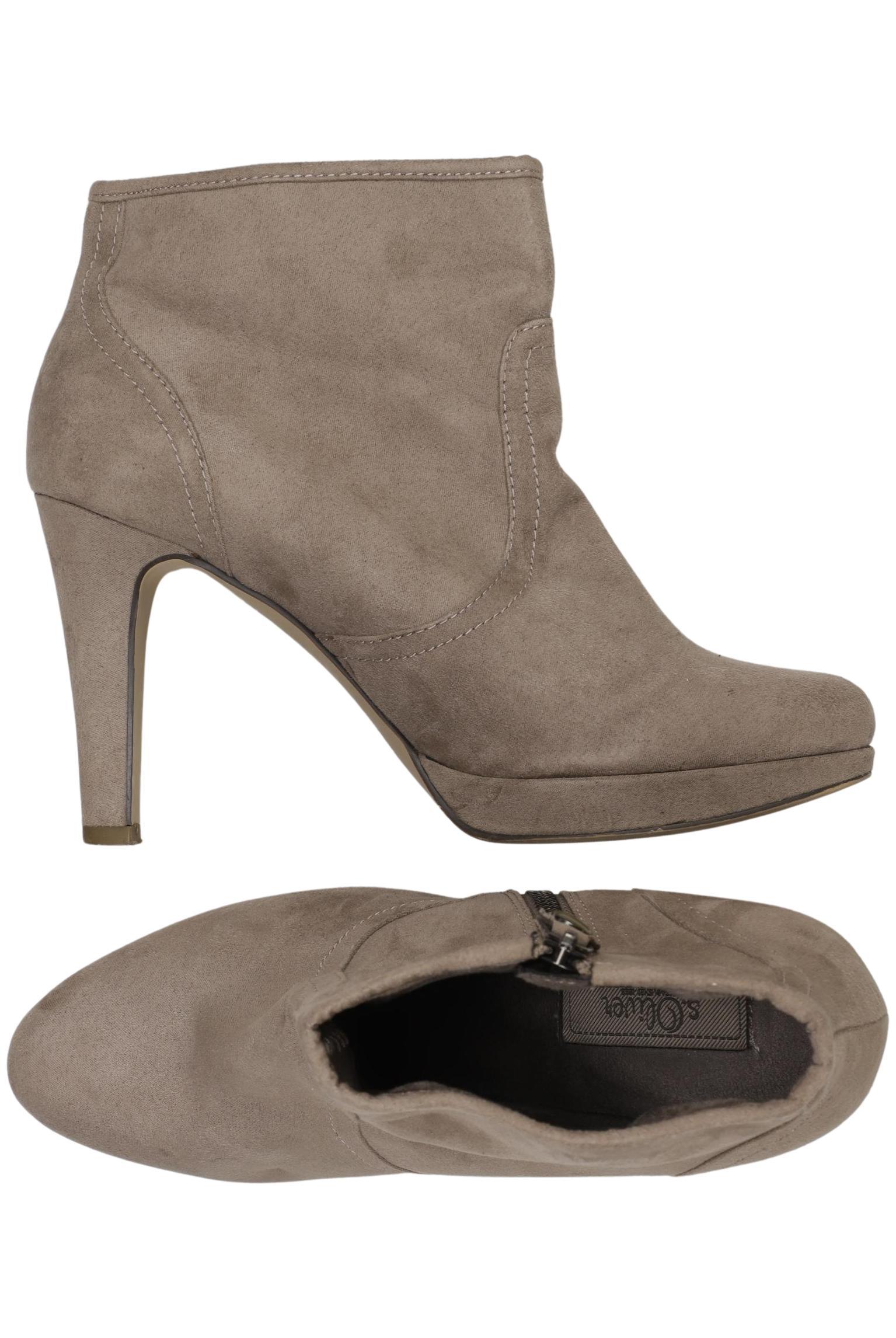

QS by s.Oliver Damen Stiefelette, beige, Gr. 40