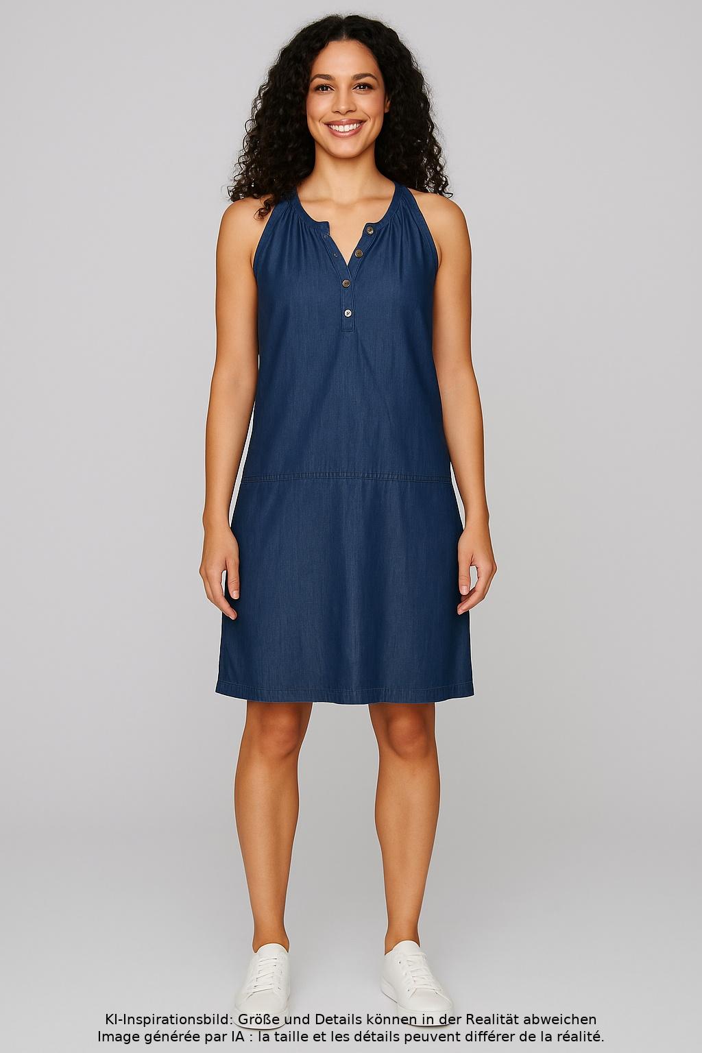 

QS by s.Oliver Damen Kleid, marineblau, Gr. 38
