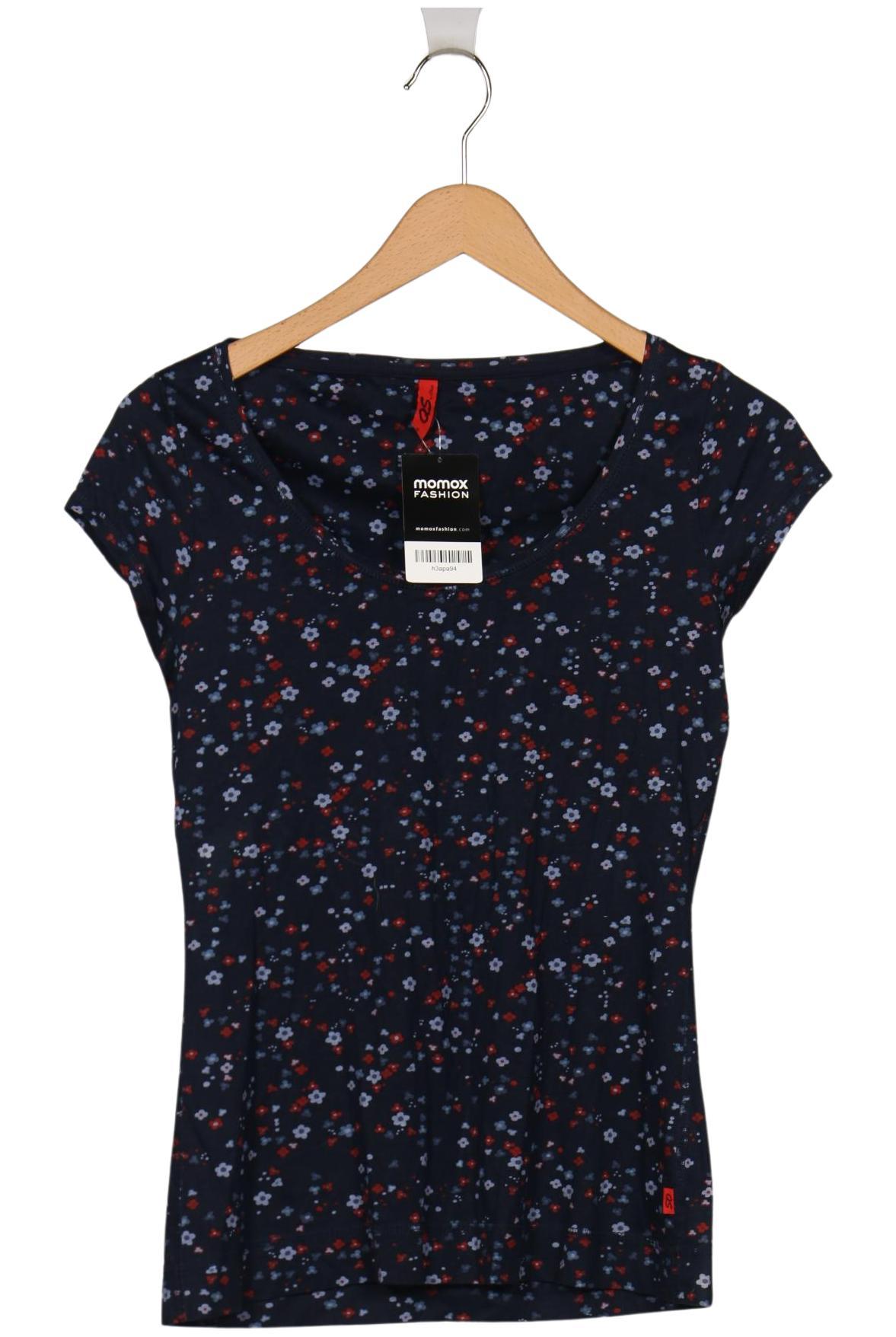 

QS by s.Oliver Damen T-Shirt, marineblau, Gr. 36