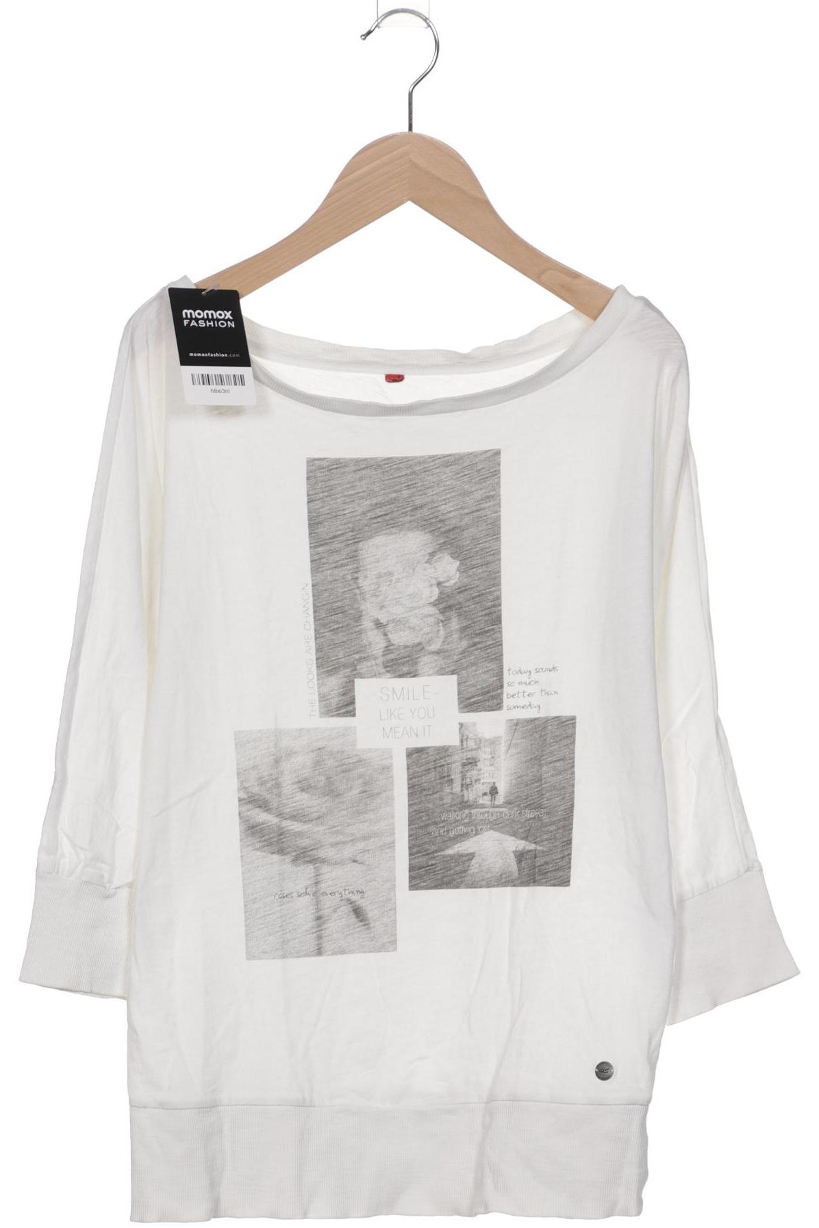 

QS by s.Oliver Damen Langarmshirt, weiß, Gr. 36