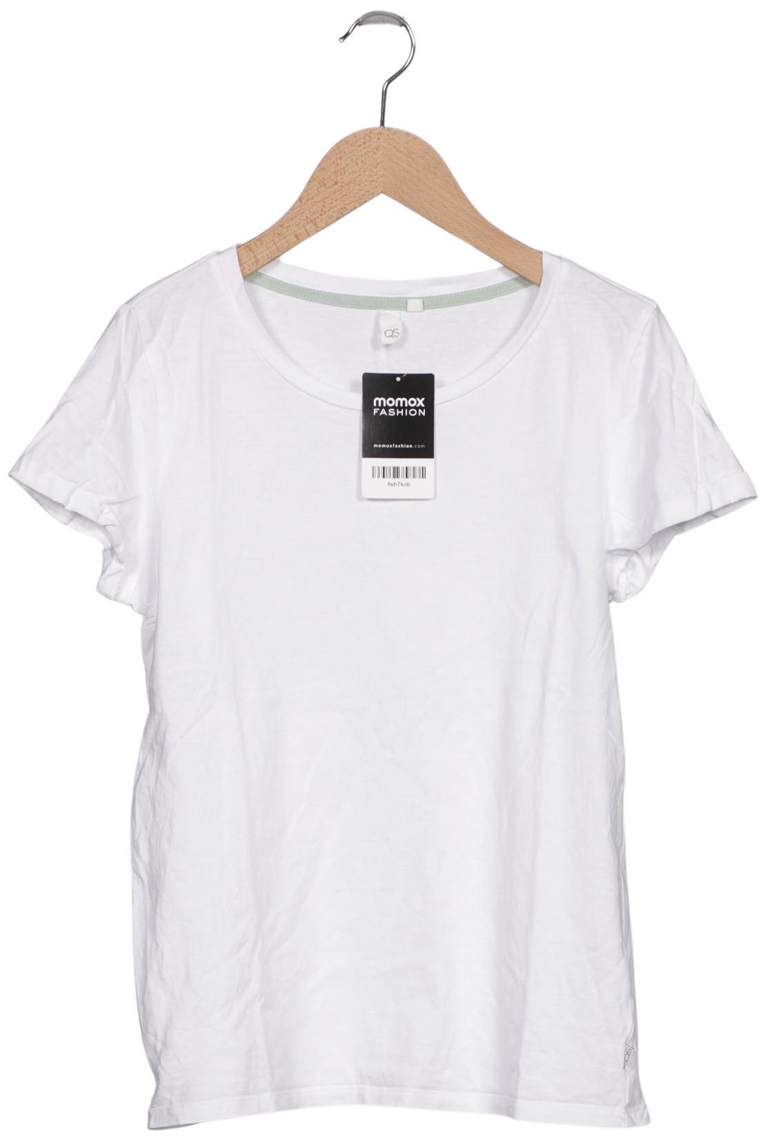 

QS by s.Oliver Damen T-Shirt, weiß, Gr. 36