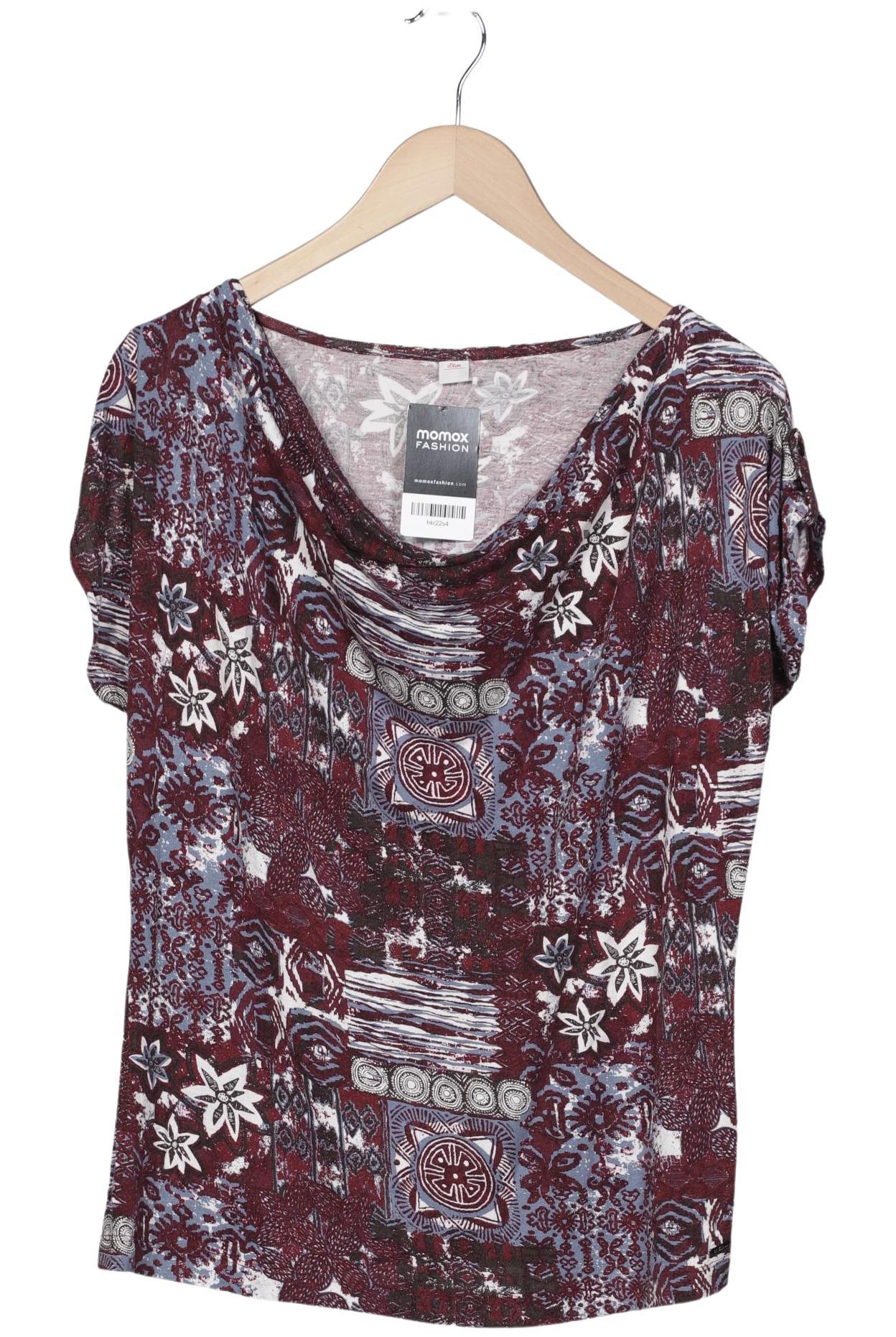 

QS by s.Oliver Damen T-Shirt, bordeaux, Gr. 40