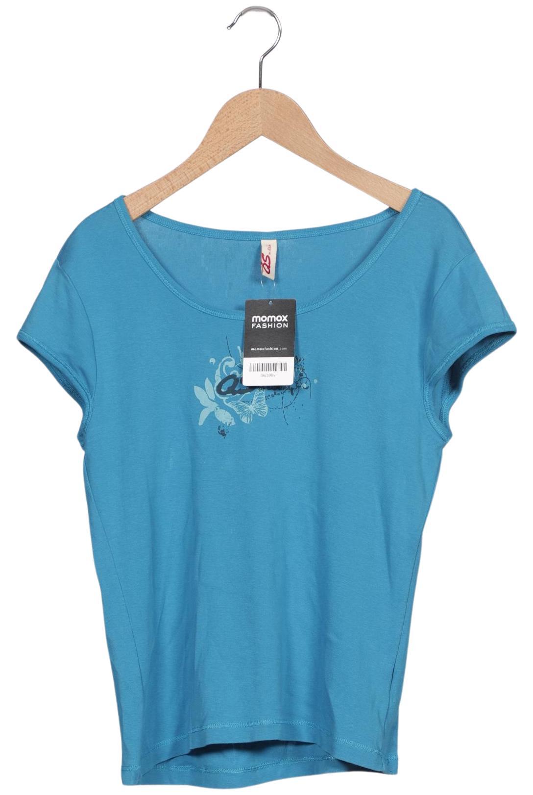 

QS by s.Oliver Damen T-Shirt, blau, Gr. 42