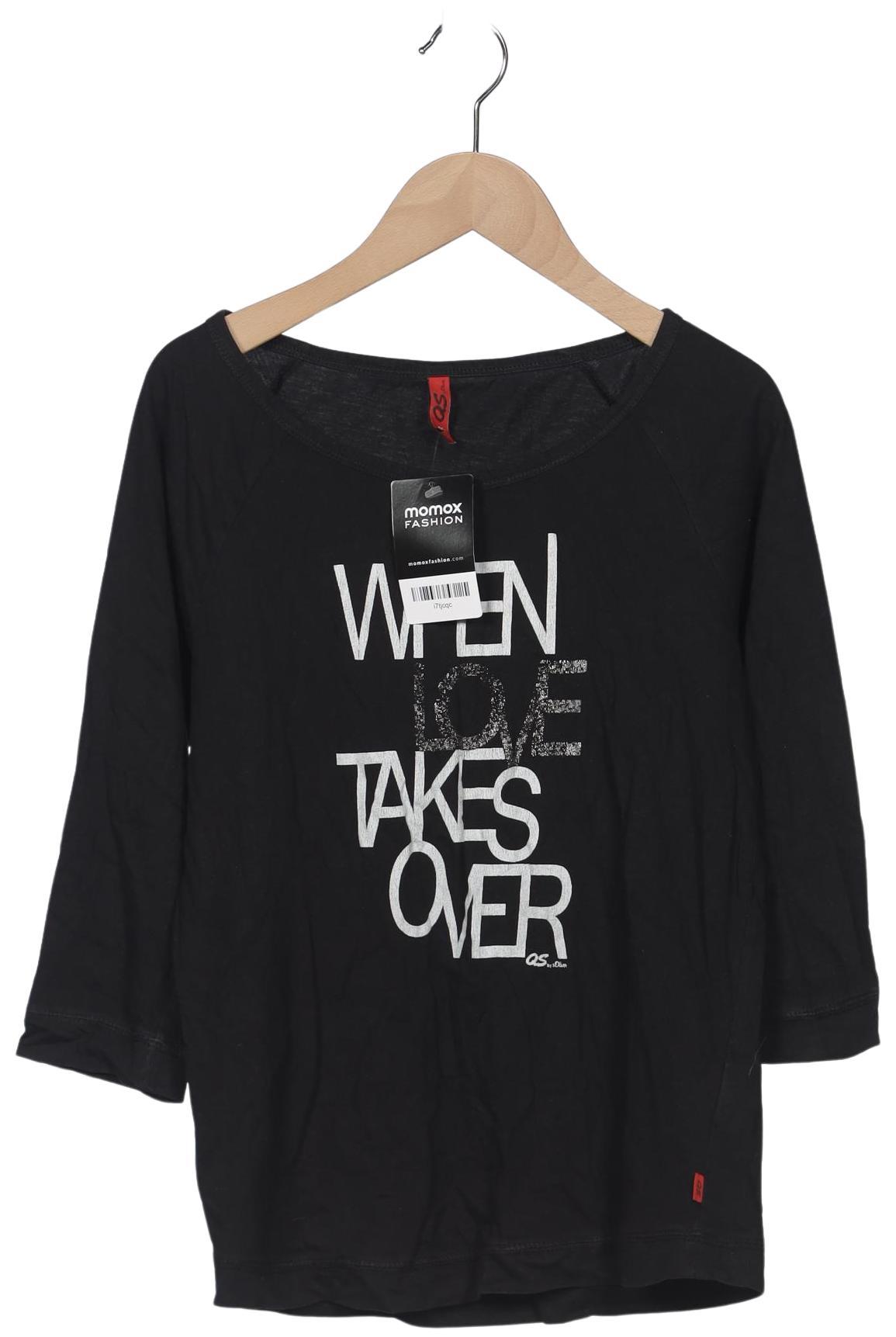 

QS by s.Oliver Damen Langarmshirt, schwarz, Gr. 34
