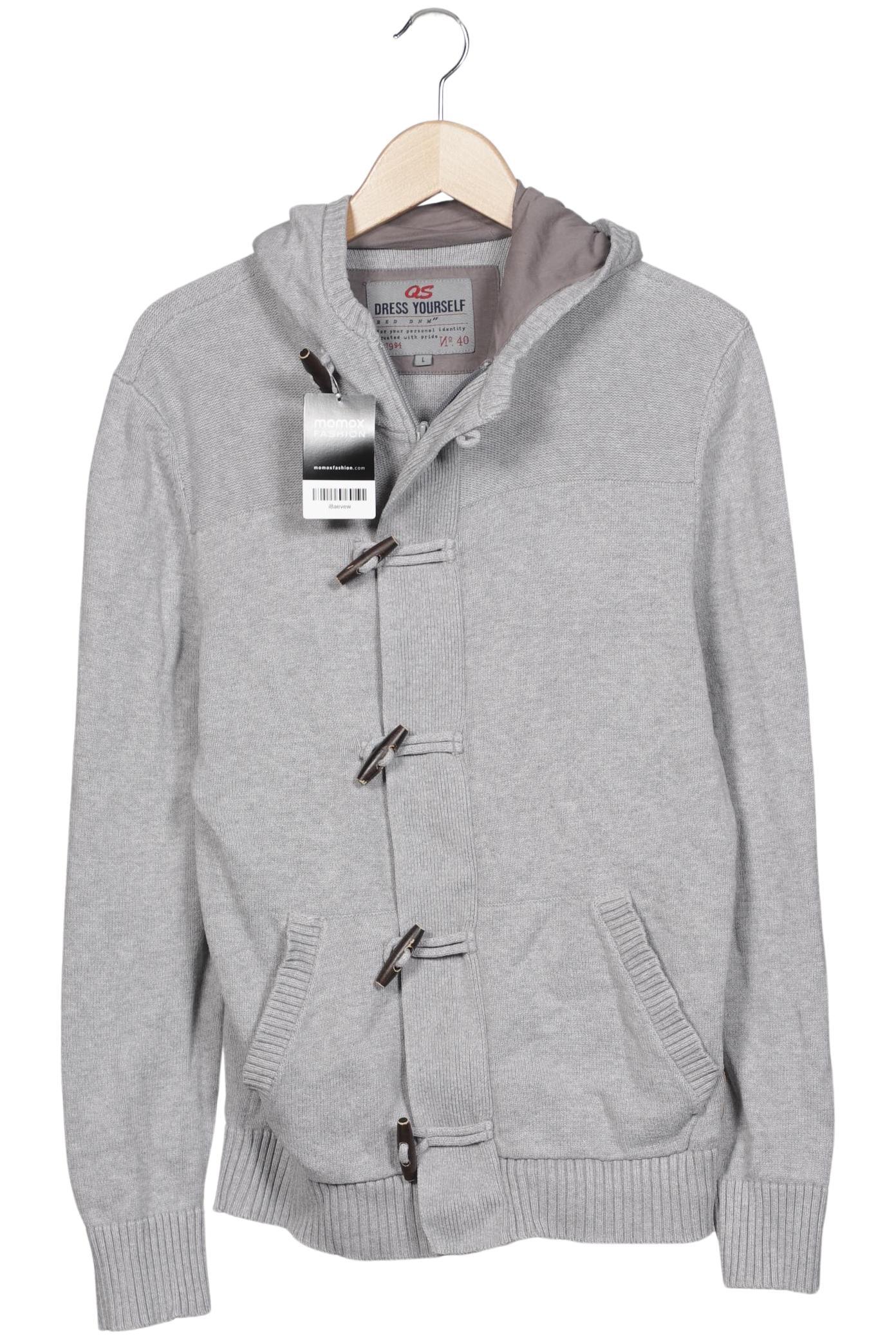 

QS by s.Oliver Herren Strickjacke, grau, Gr. 52