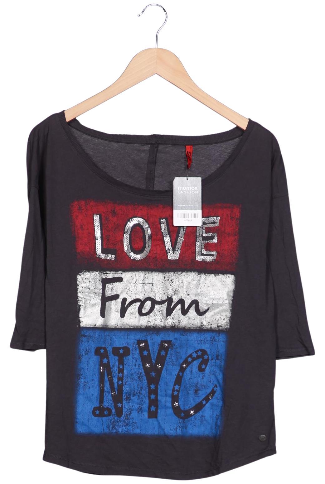 

QS by s.Oliver Damen Langarmshirt, grau, Gr. 38