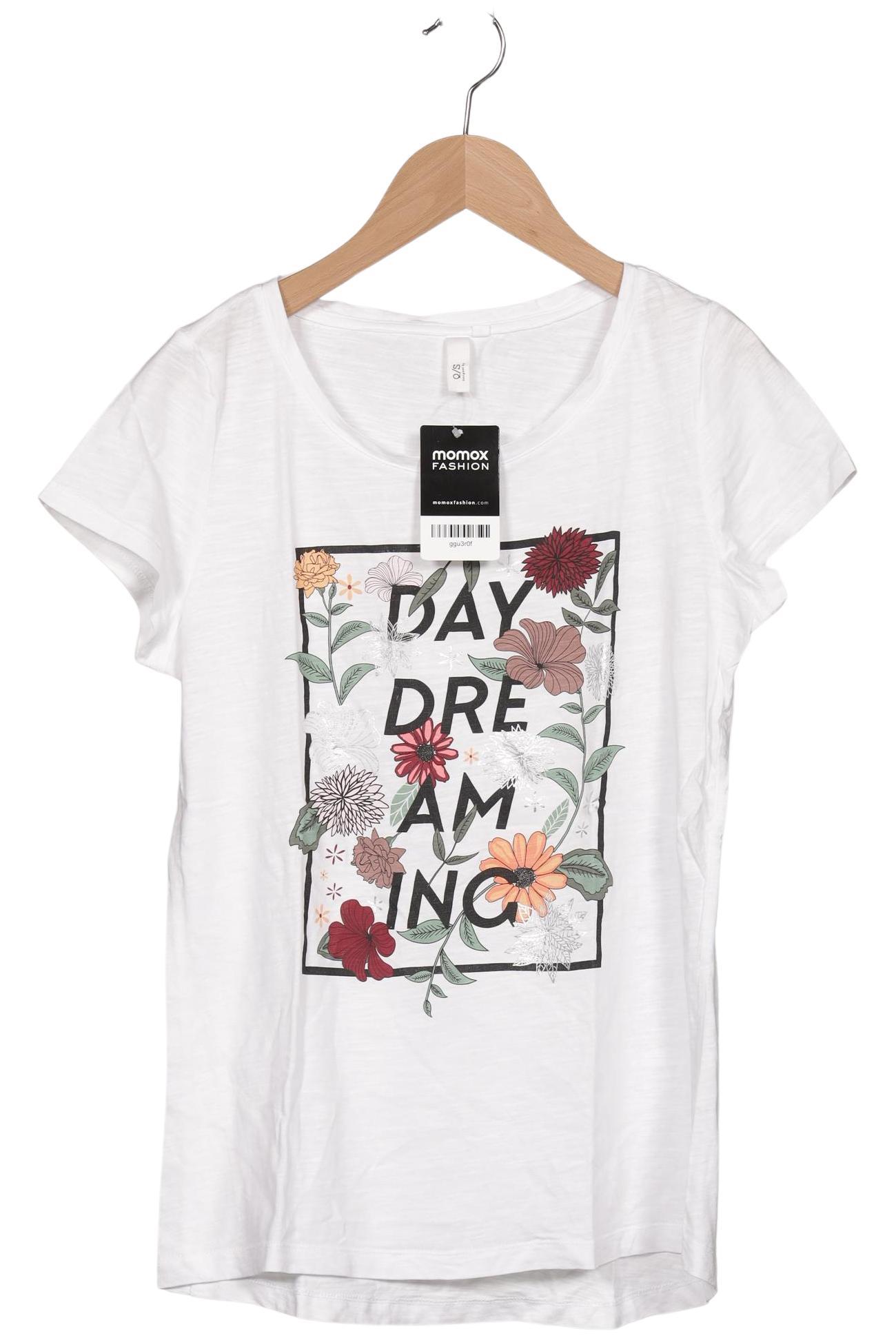 

QS by s.Oliver Damen T-Shirt, weiß, Gr. 42