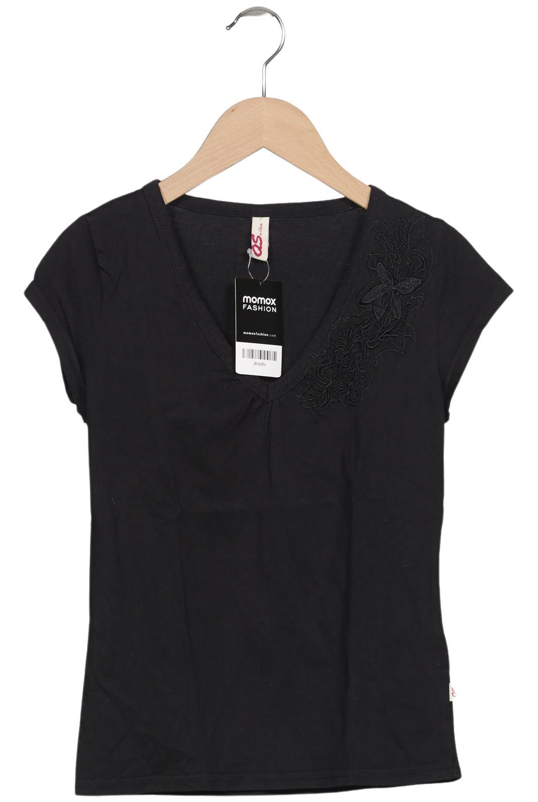 

QS by s.Oliver Damen T-Shirt, schwarz, Gr. 34