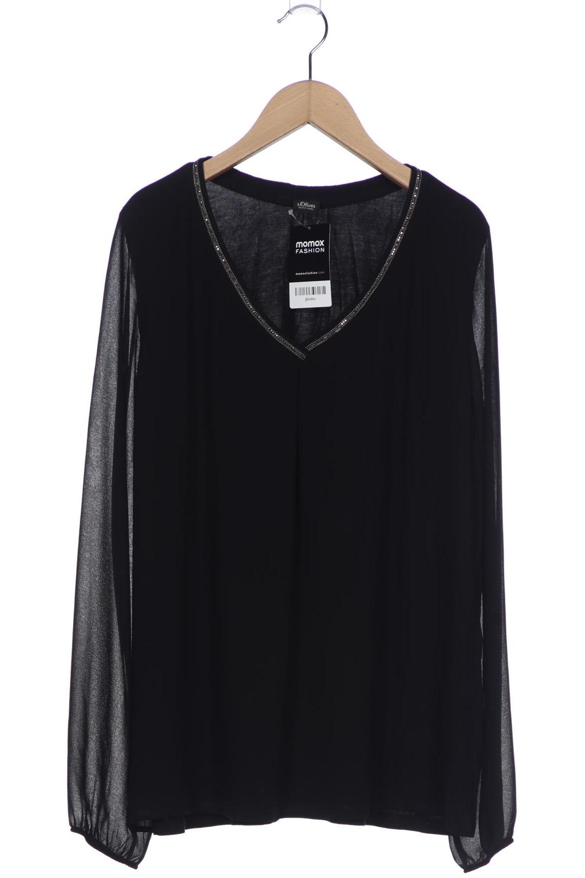 

QS by s.Oliver Damen Langarmshirt, schwarz, Gr. 44