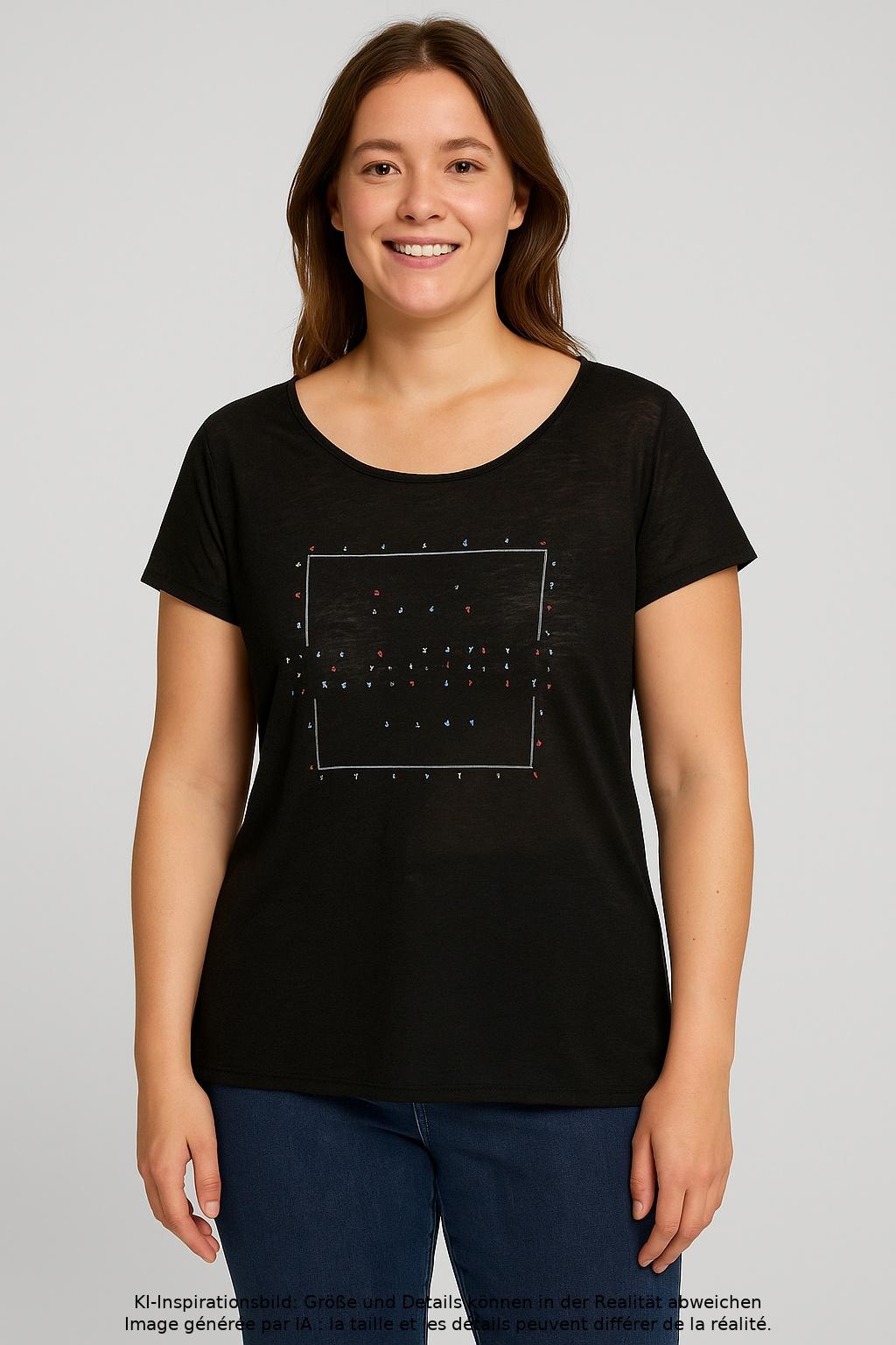 

QS by s.Oliver Damen T-Shirt, schwarz, Gr. 44