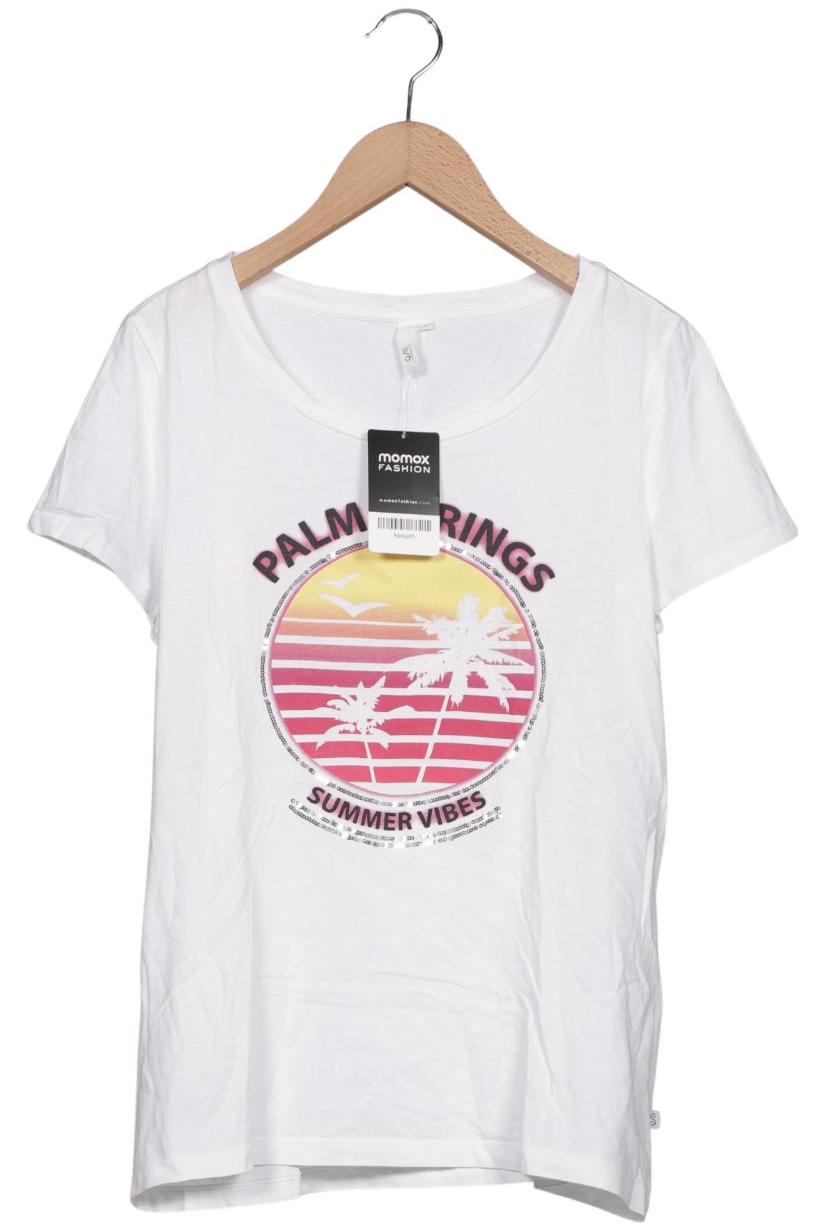 

QS by s.Oliver Damen T-Shirt, weiß, Gr. 42