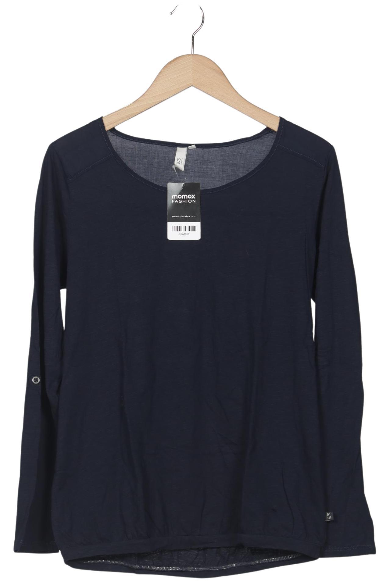 

QS by s.Oliver Damen Langarmshirt, marineblau, Gr. 44