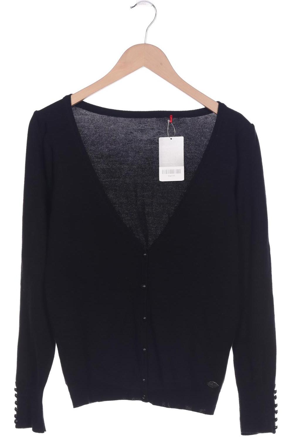 

QS by s.Oliver Damen Strickjacke, schwarz, Gr. 42