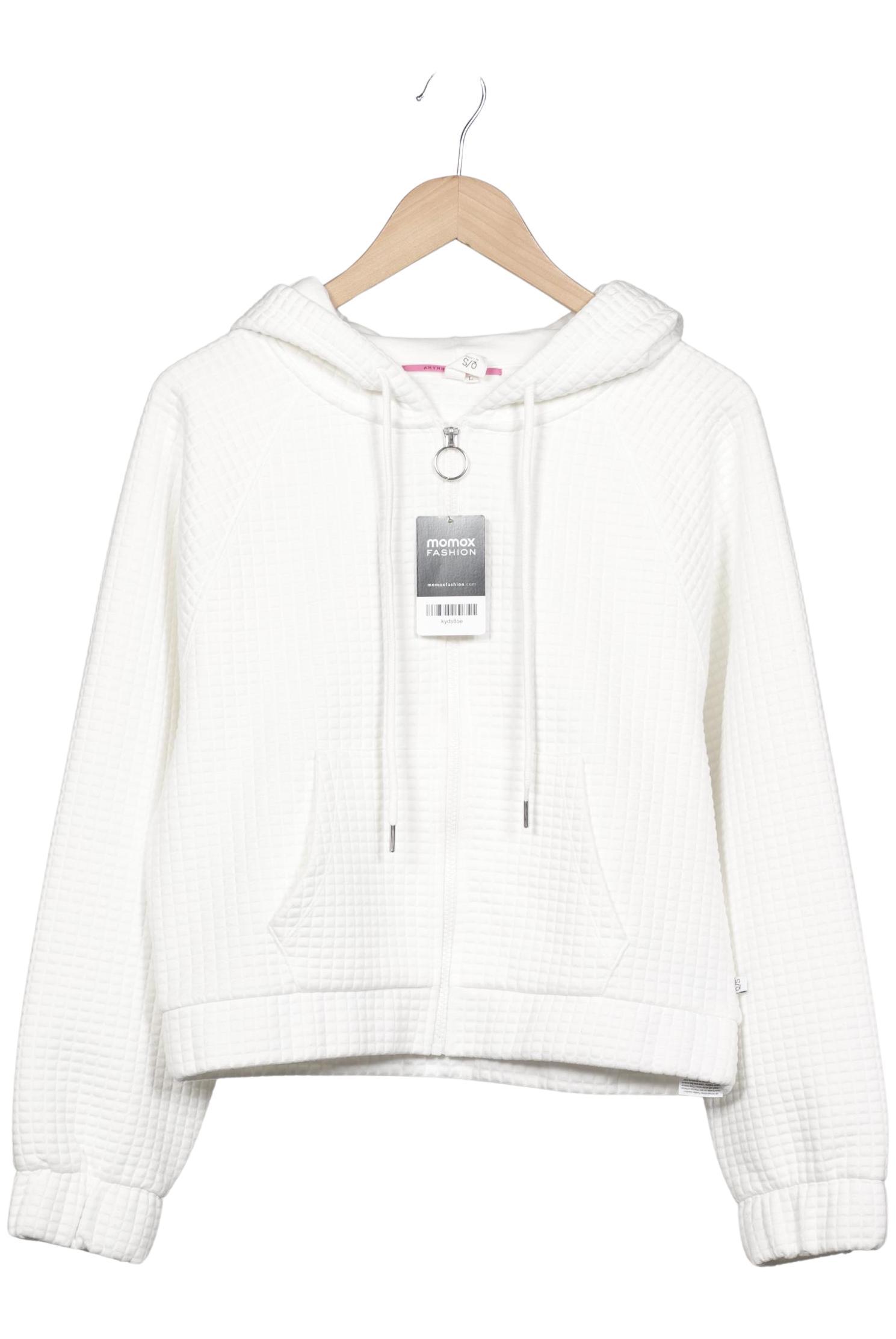 

QS by s.Oliver Damen Kapuzenpullover, weiß, Gr. 42