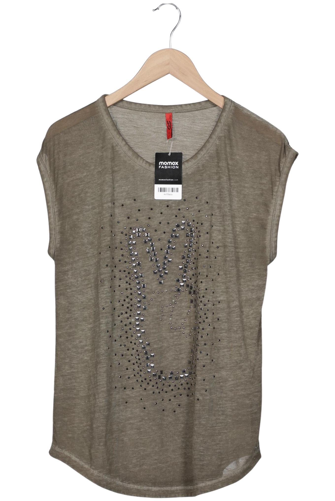 

QS by s.Oliver Damen T-Shirt, grün, Gr. 64