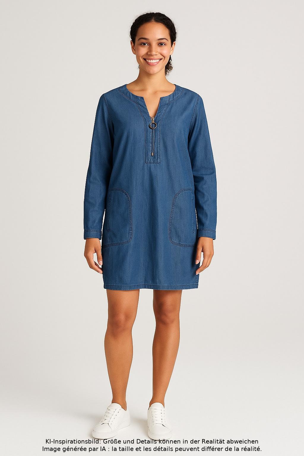 

QS by s.Oliver Damen Kleid, blau, Gr. 32