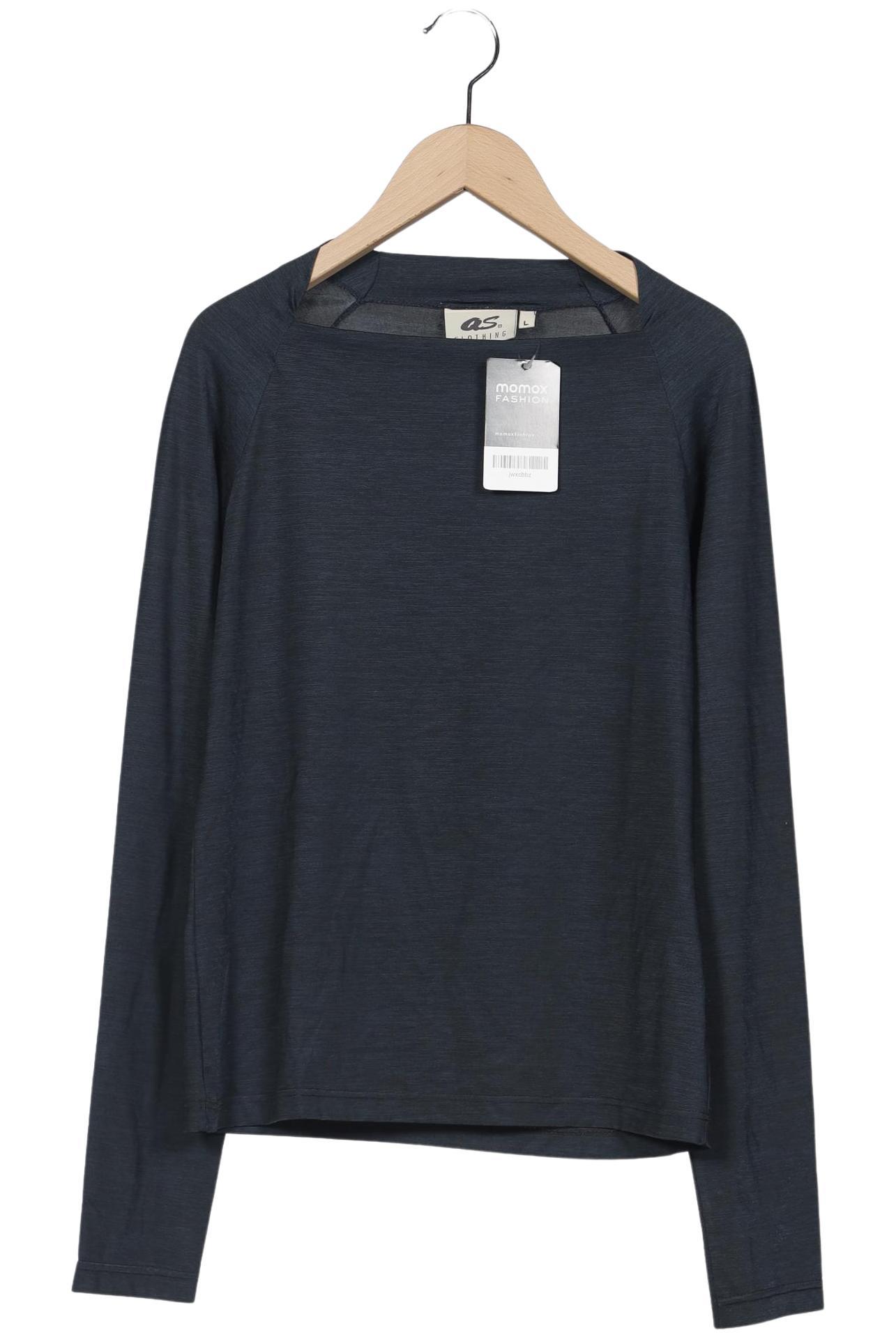 

QS by s.Oliver Damen Langarmshirt, marineblau, Gr. 42