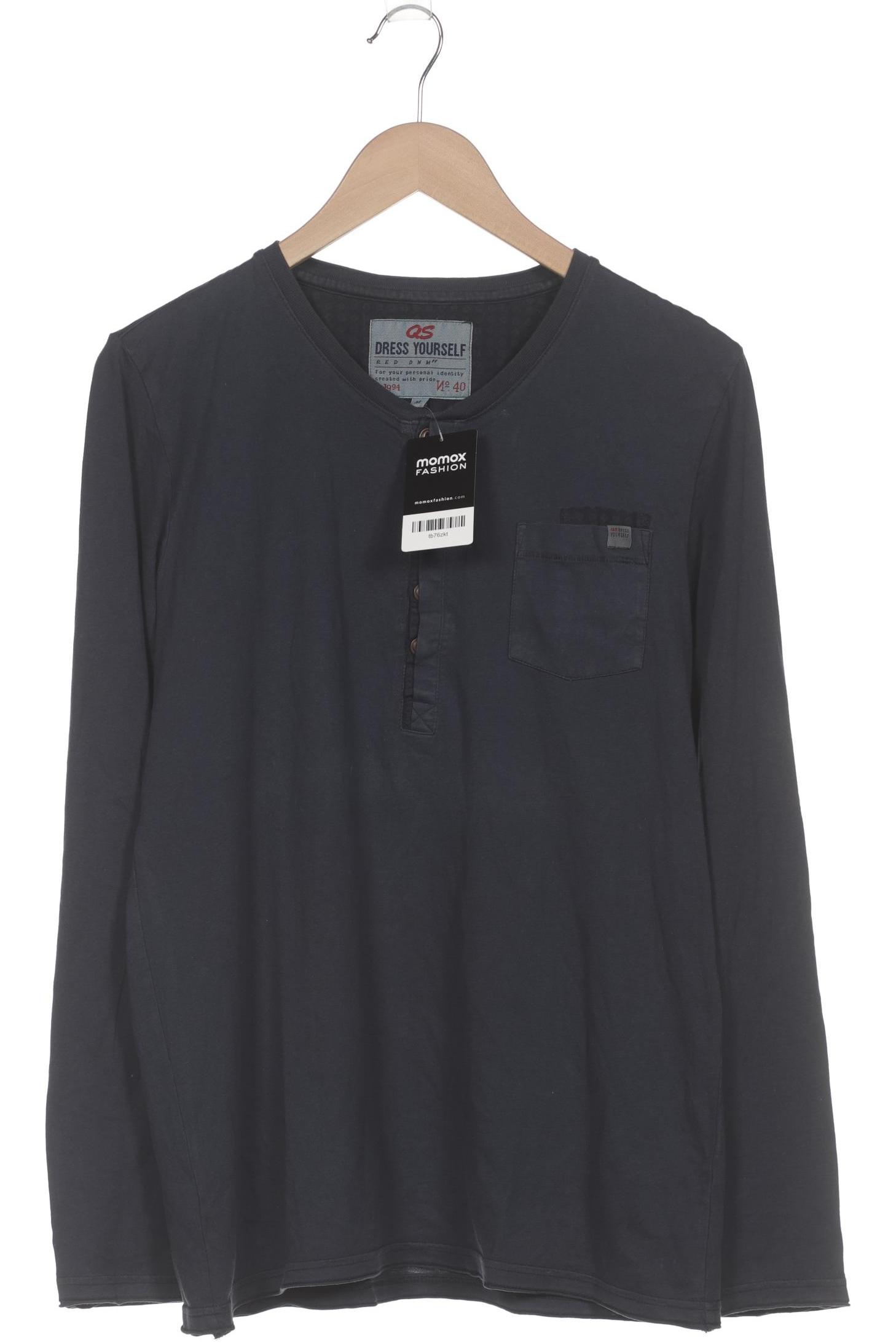 Thumbnail - QS by s.Oliver Herren Langarmshirt, marineblau, Gr. 48