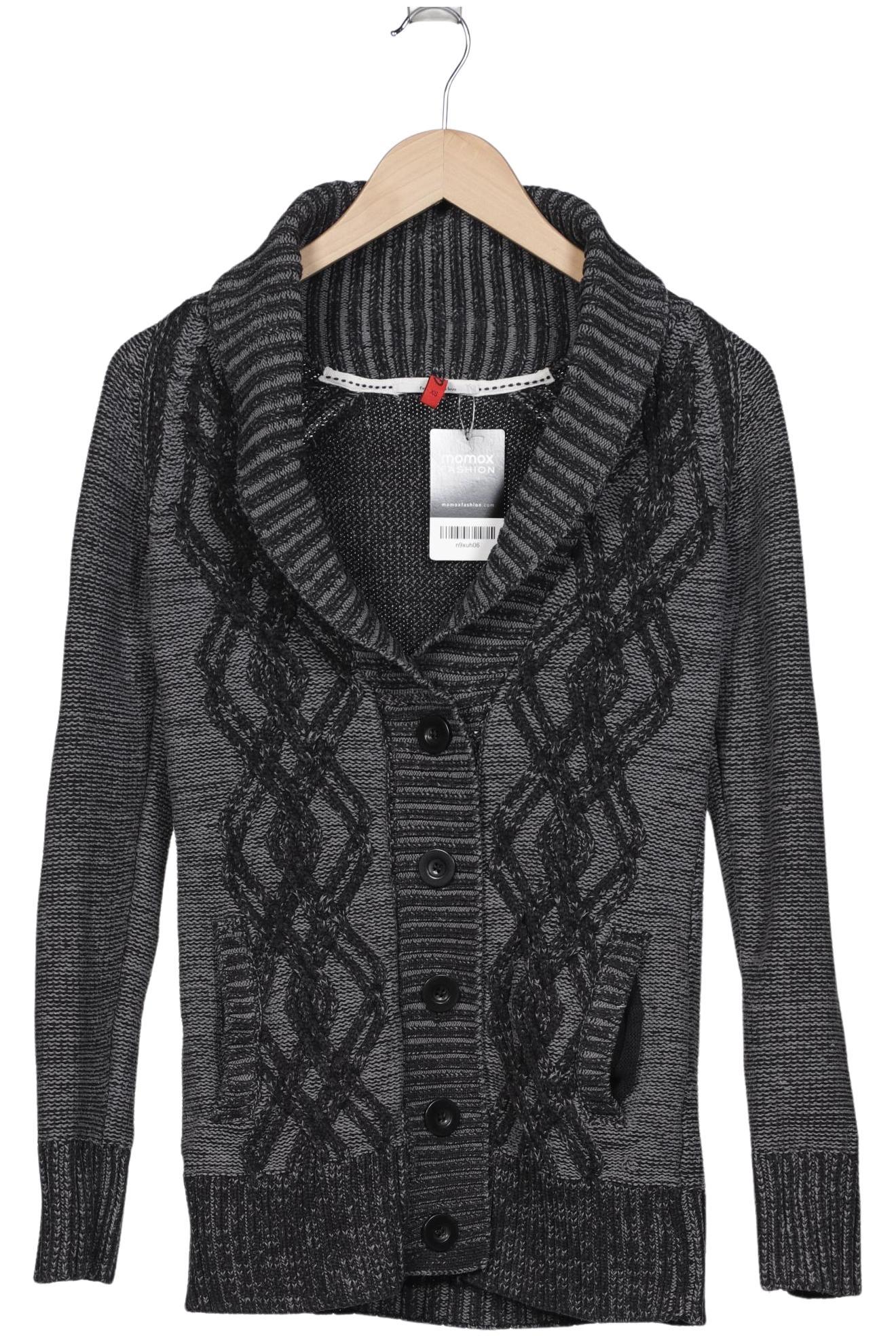 

QS by s.Oliver Damen Strickjacke, grau, Gr. 34