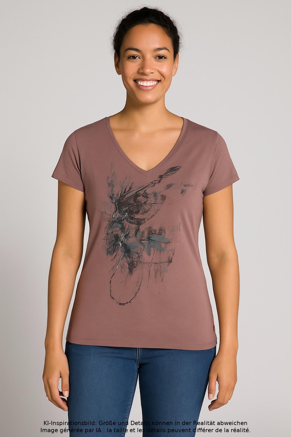 

QS by s.Oliver Damen T-Shirt, pink, Gr. 36