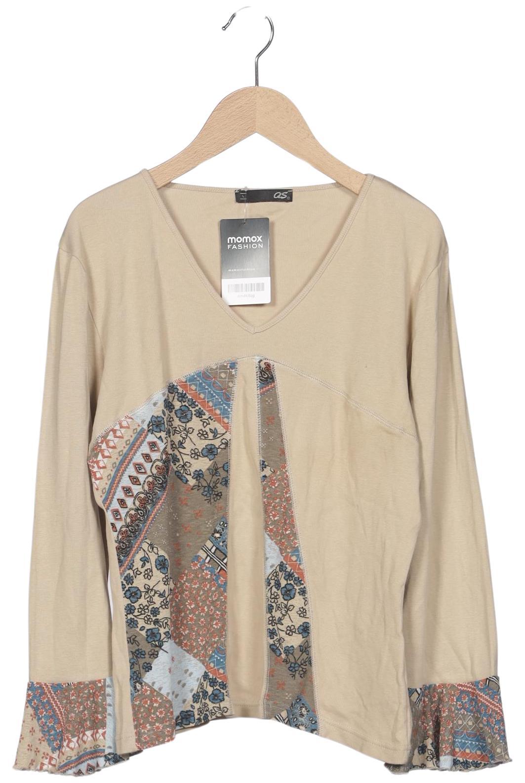 

QS by s.Oliver Damen Langarmshirt, beige, Gr. 42