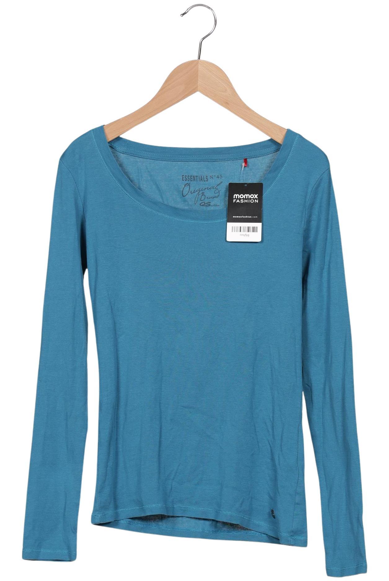 

QS by s.Oliver Damen Langarmshirt, blau, Gr. 36