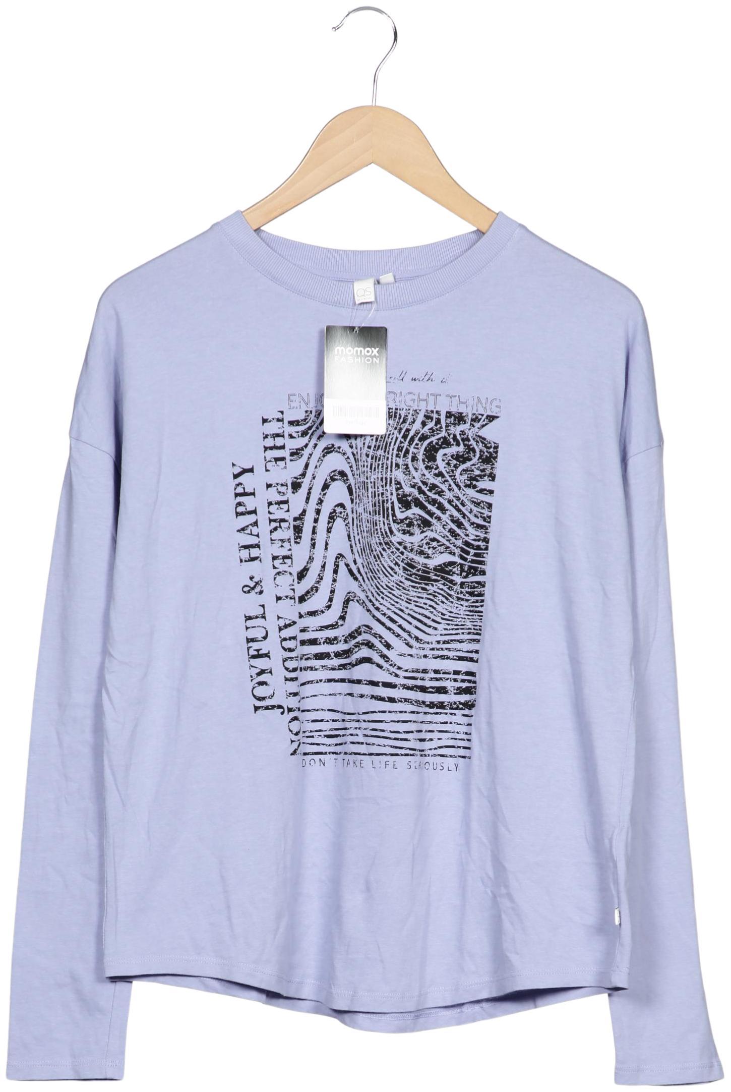 

QS by s.Oliver Damen Langarmshirt, hellblau, Gr. 38