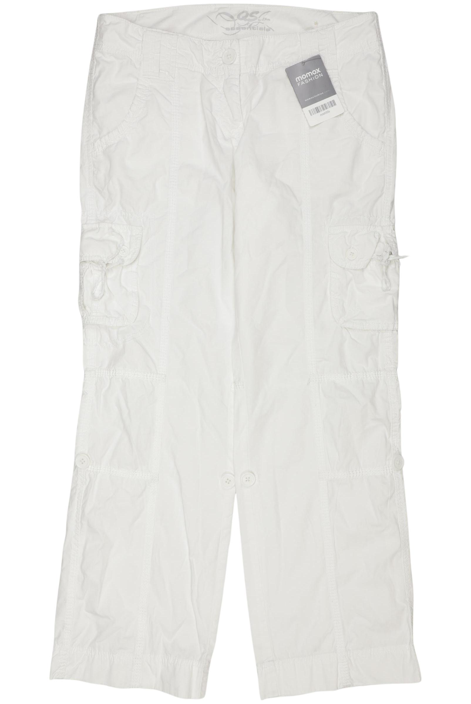 

QS by s.Oliver Damen Stoffhose, weiß, Gr. 34